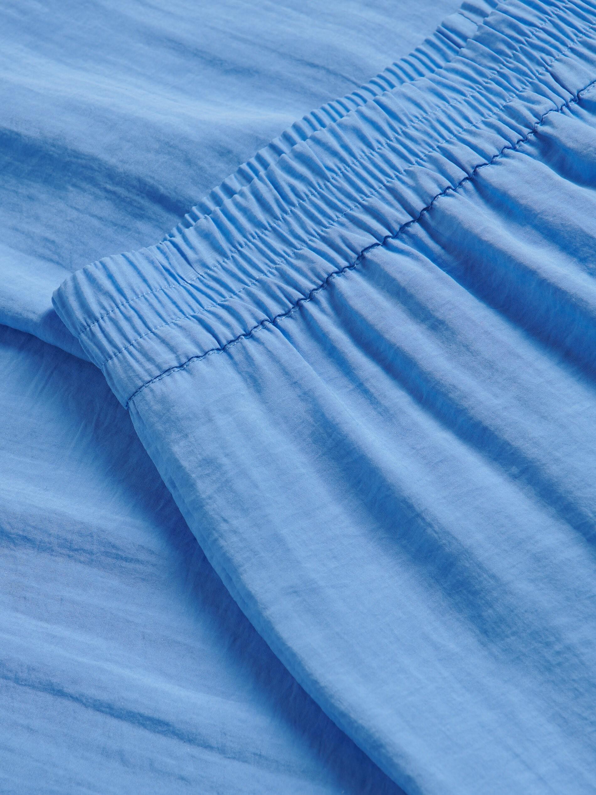 Blue Loose Modal Blend Trousers, Blue, medium