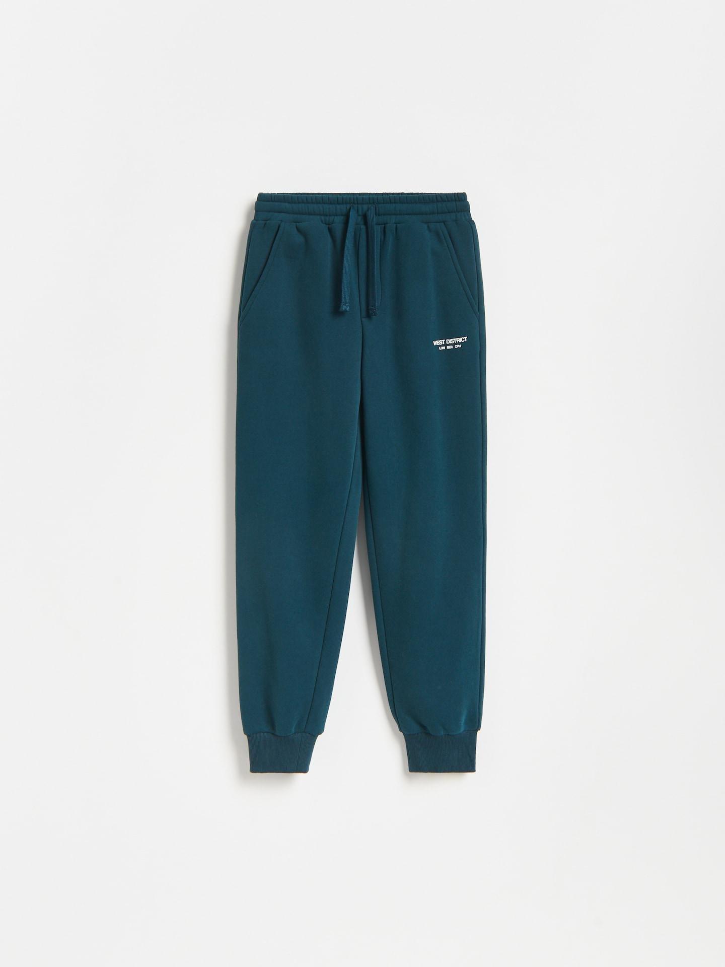 Green Cotton Rich Joggers, Turquoise, large image number 0