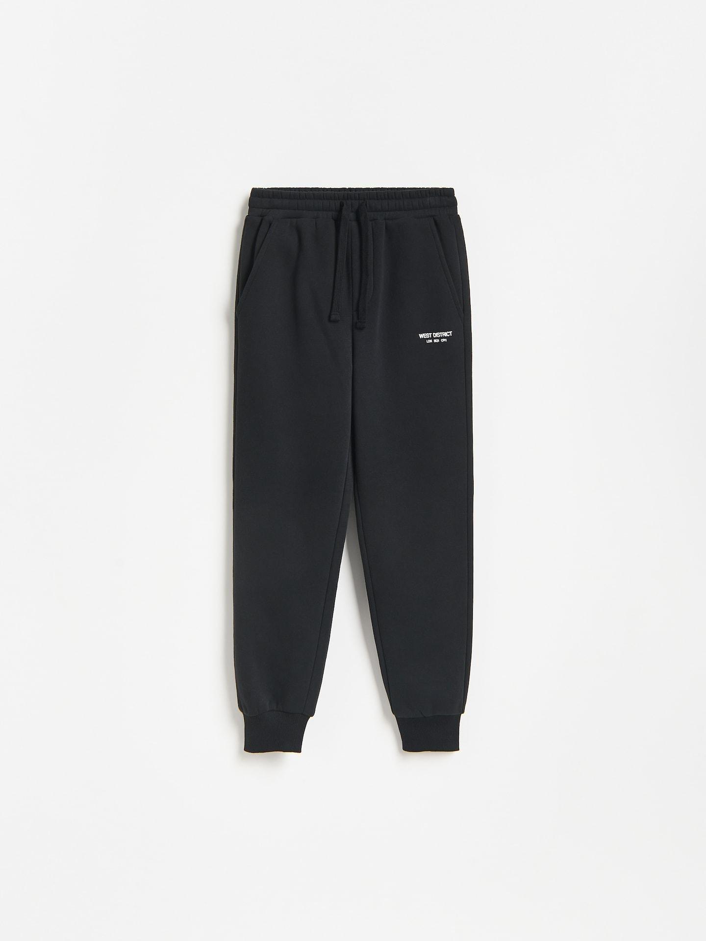 Black Cotton Rich Joggers, Black, medium