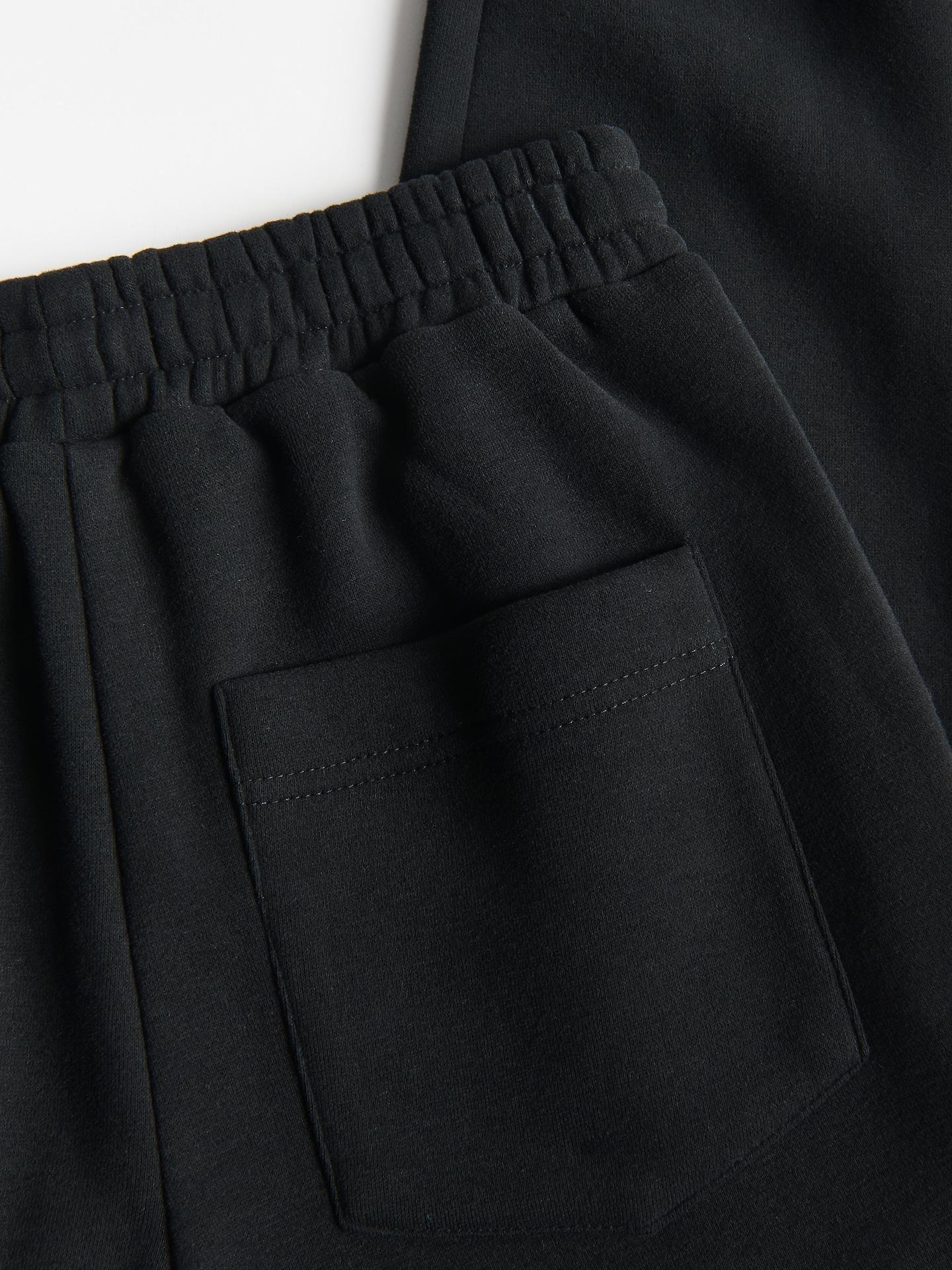 Black Cotton Rich Joggers, Black, medium