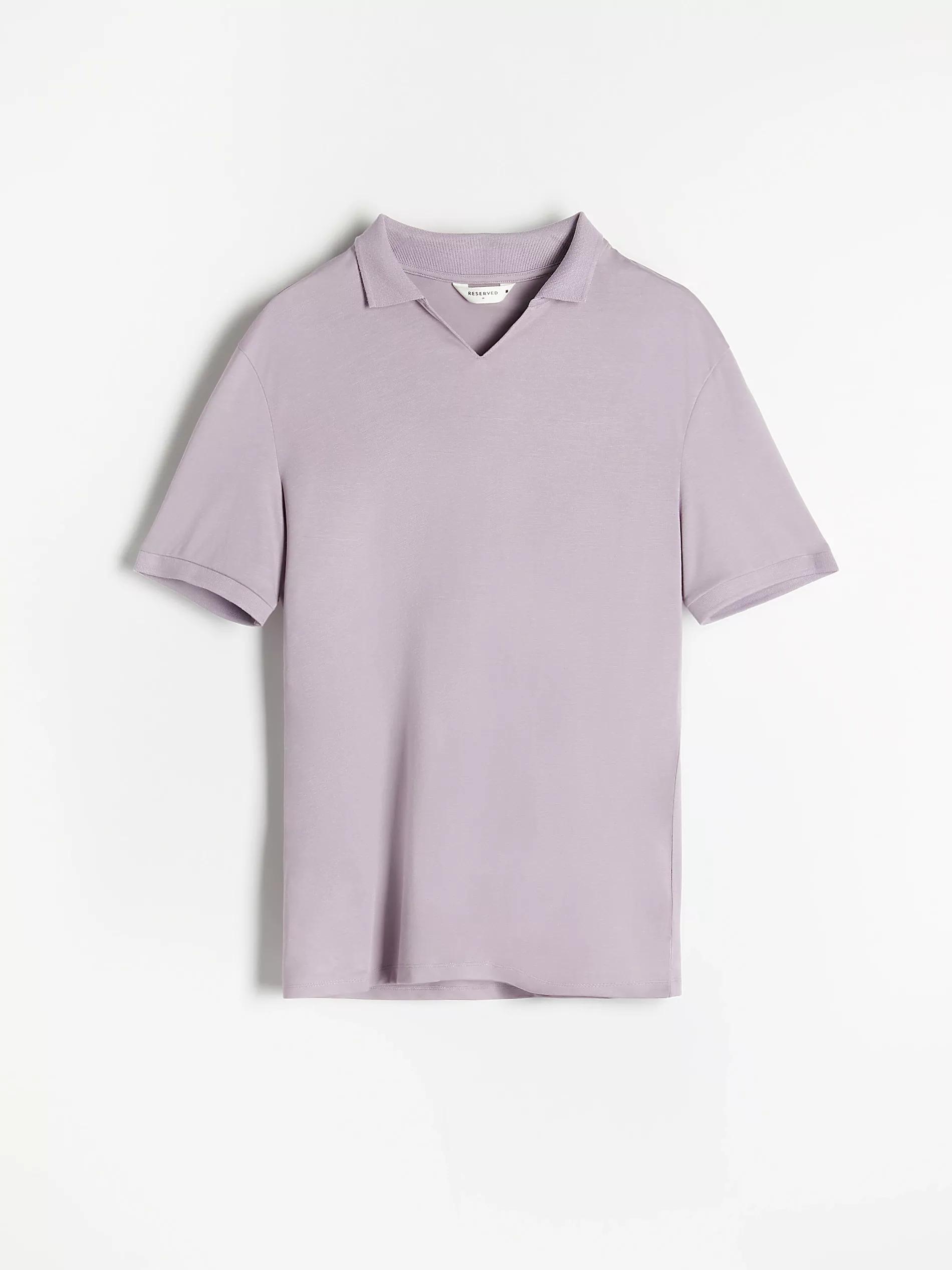 Violet Polo Shirt With Turn-Down Collar, Men, , large image number 2