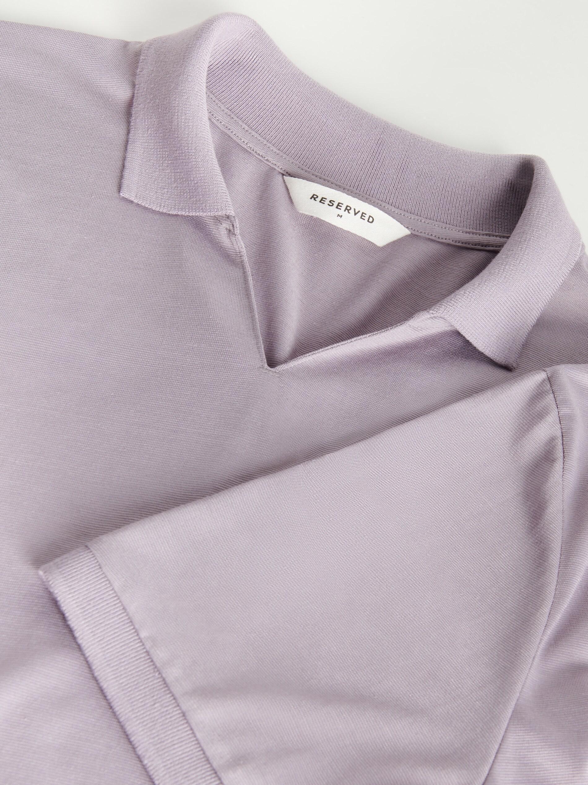Violet Polo Shirt With Turn-Down Collar, Men, , large image number 3