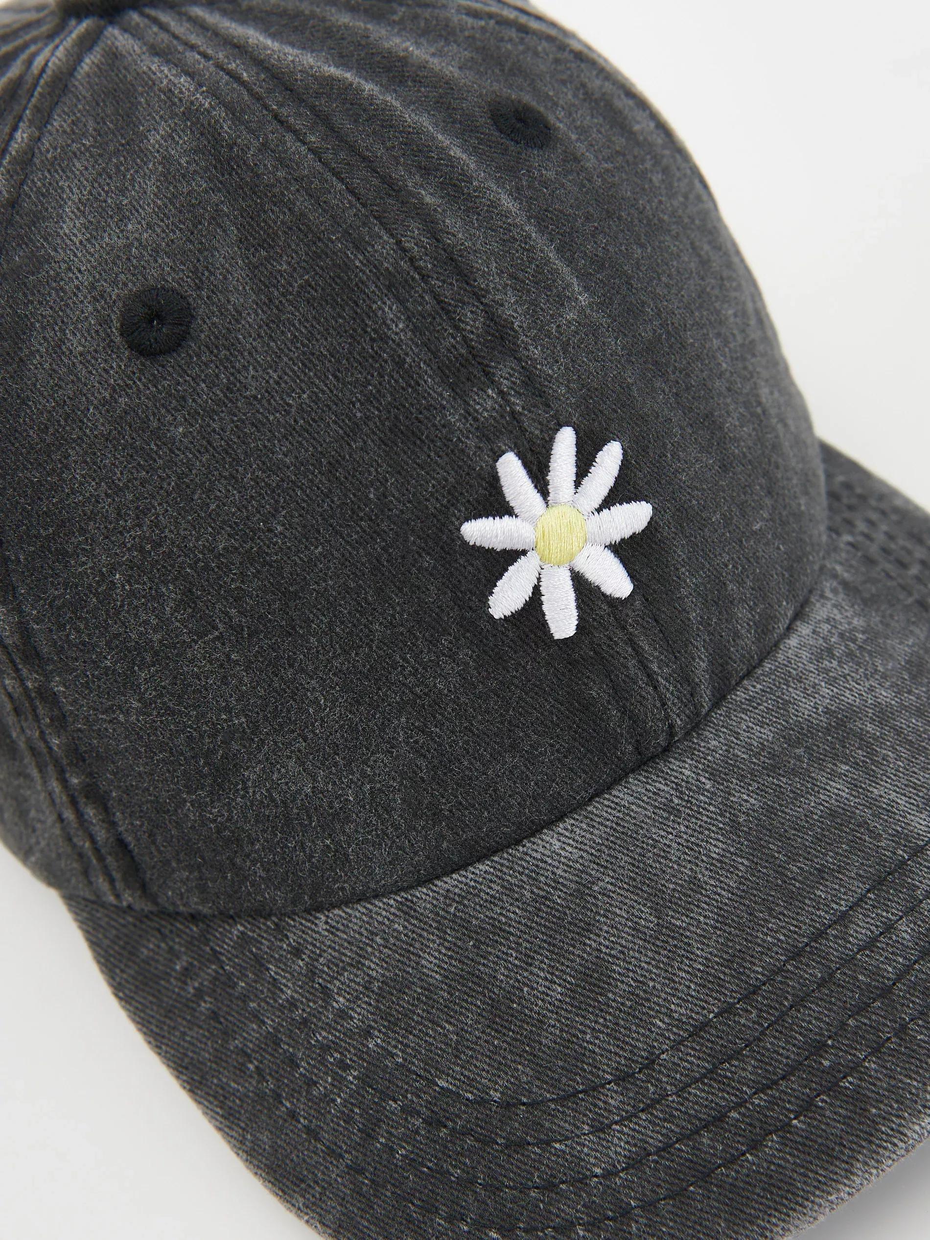 Grey Embroidered Cap, Kids Girls, , large image number 2