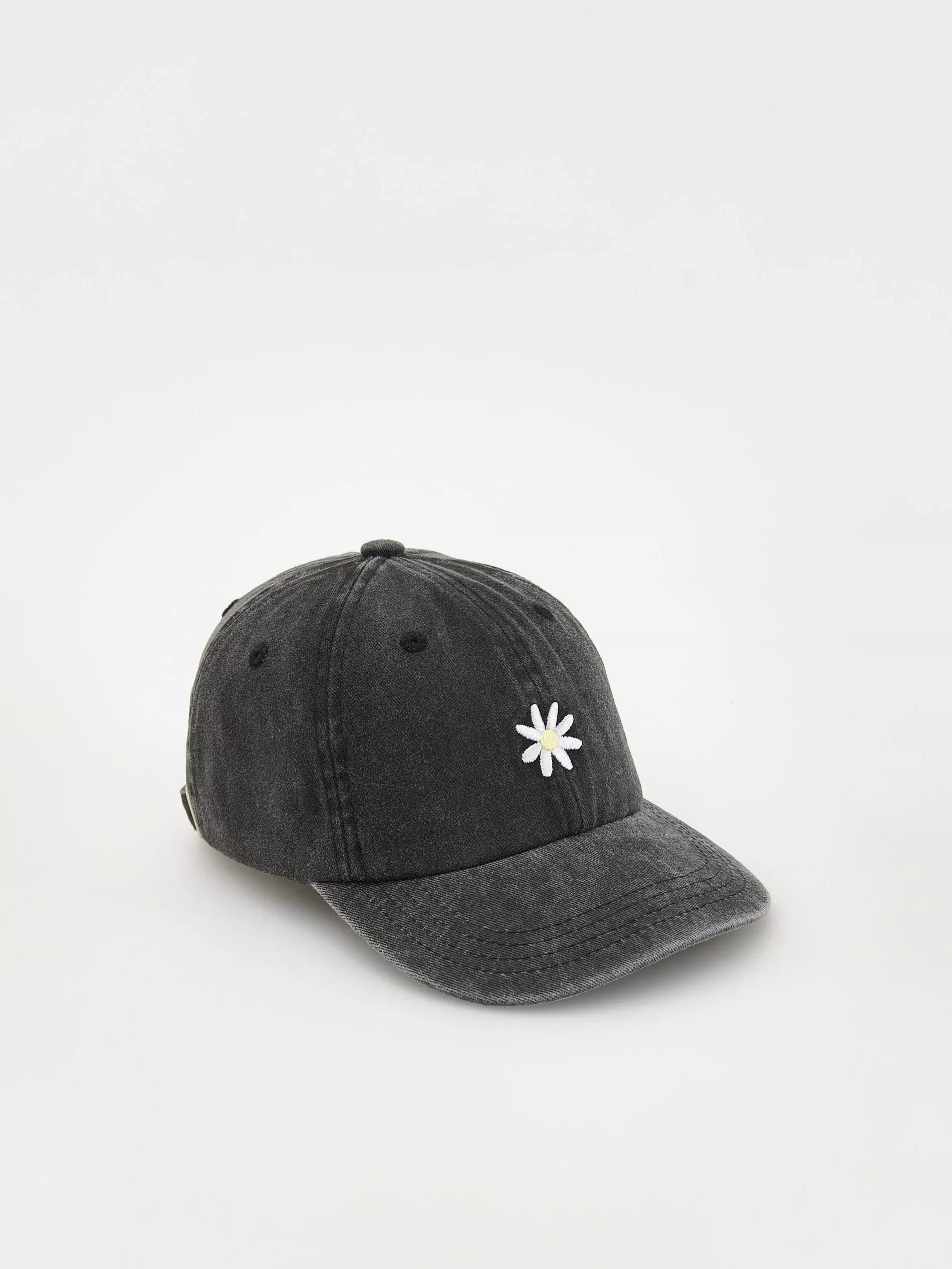 Grey Embroidered Cap, Kids Girls, , large image number 4