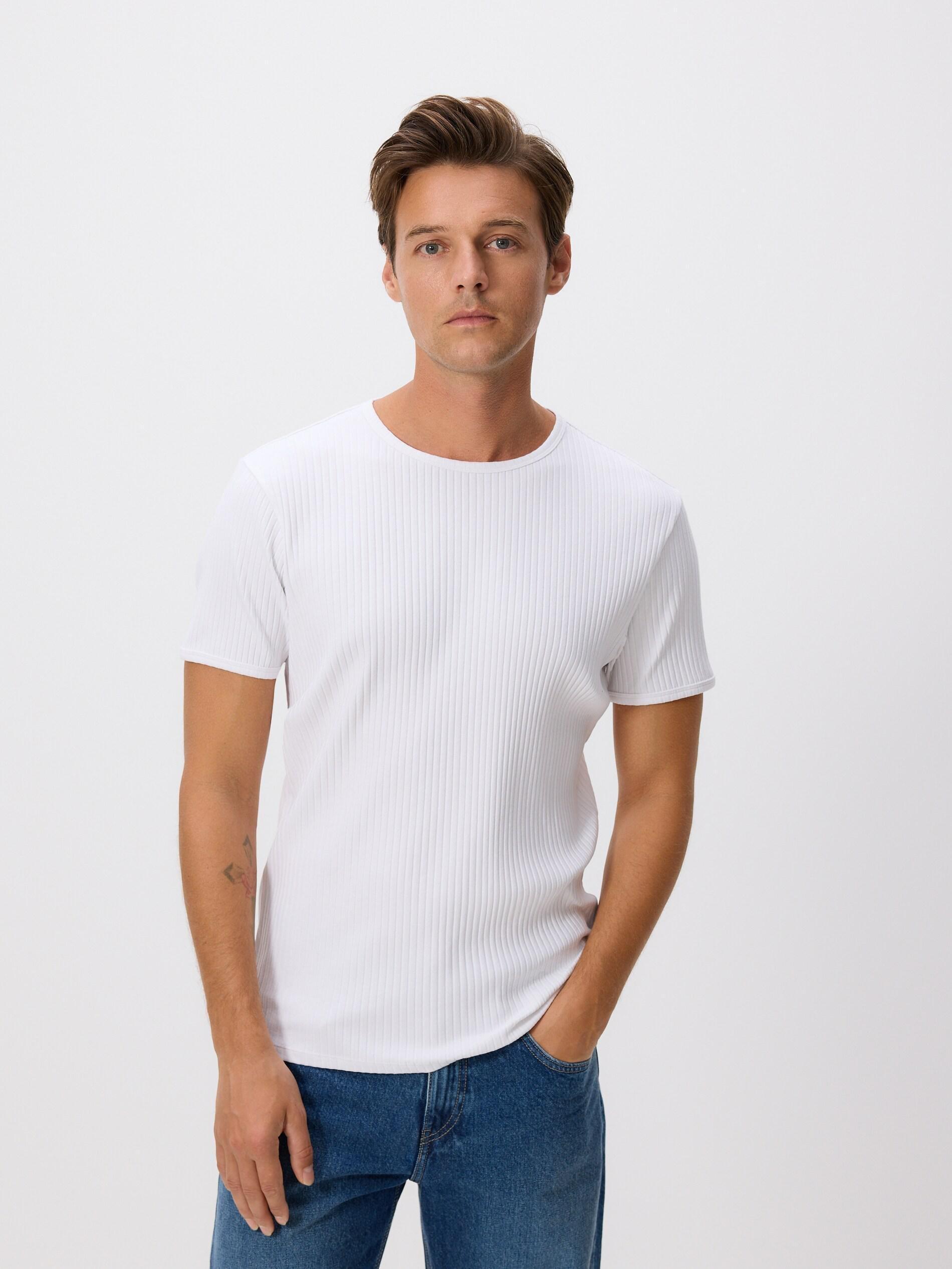 White Slim Fit T-Shirt, White, medium