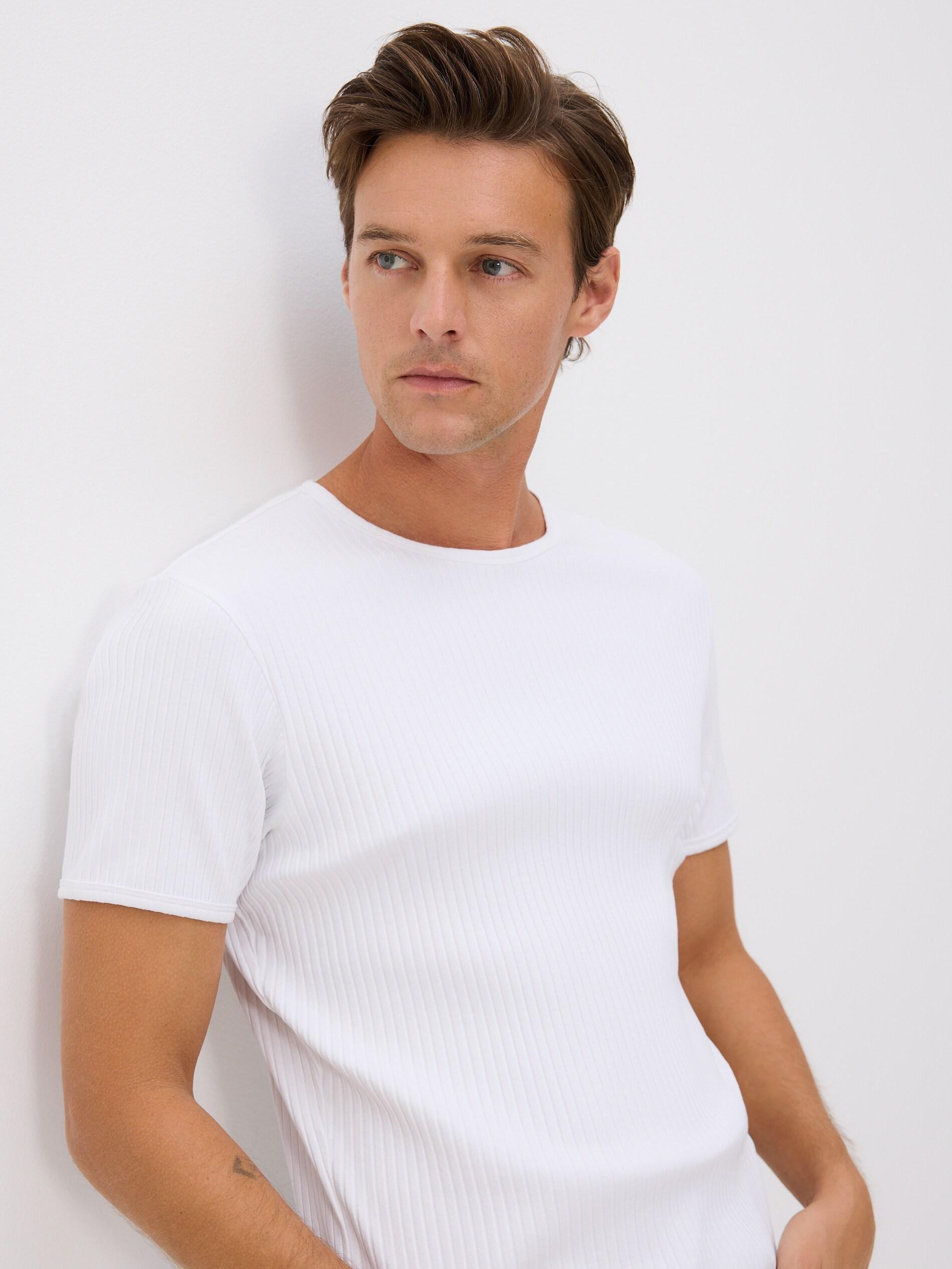 White Slim Fit T-Shirt, White, medium