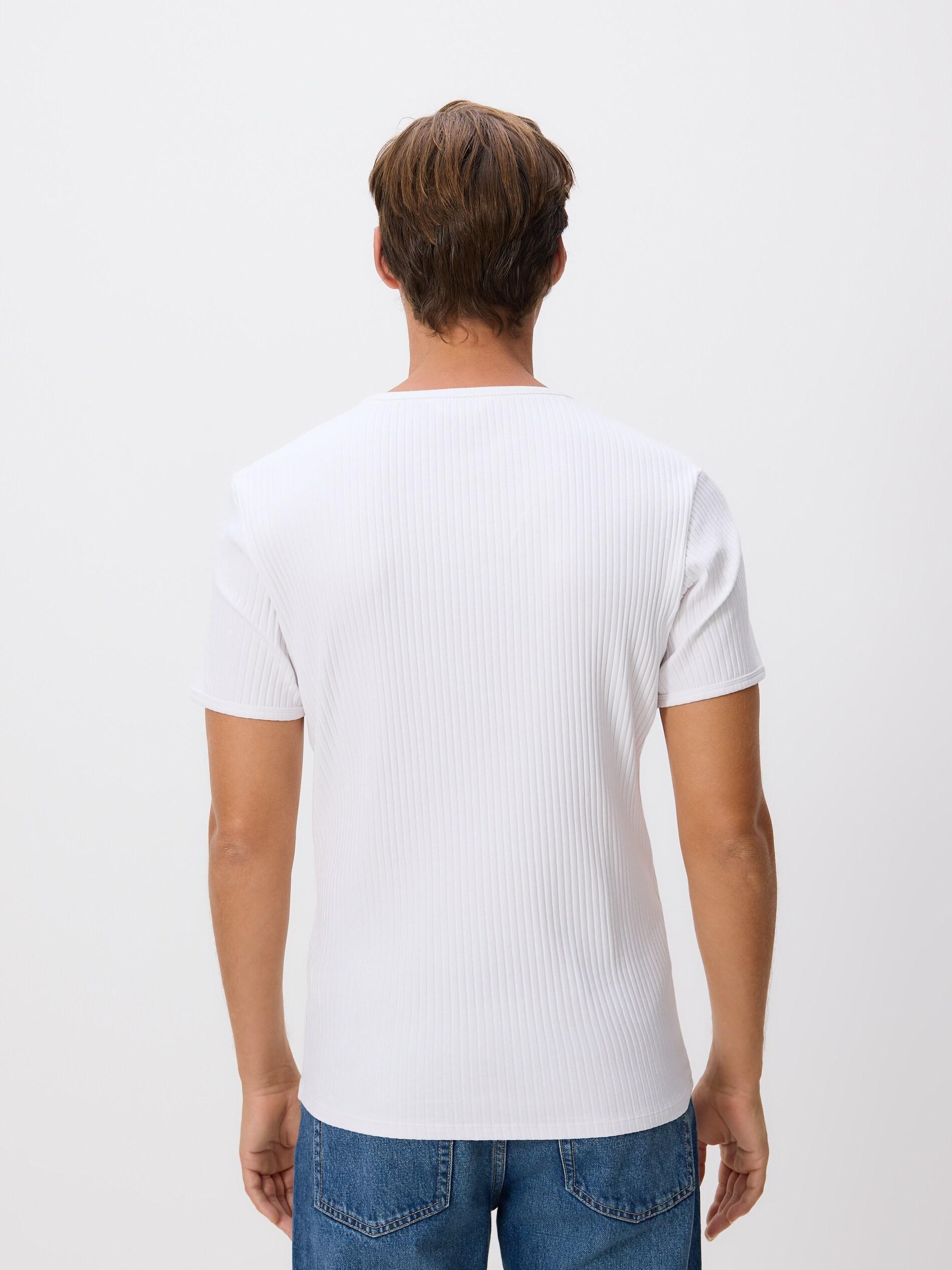 White Slim Fit T-Shirt, White, large image number 3