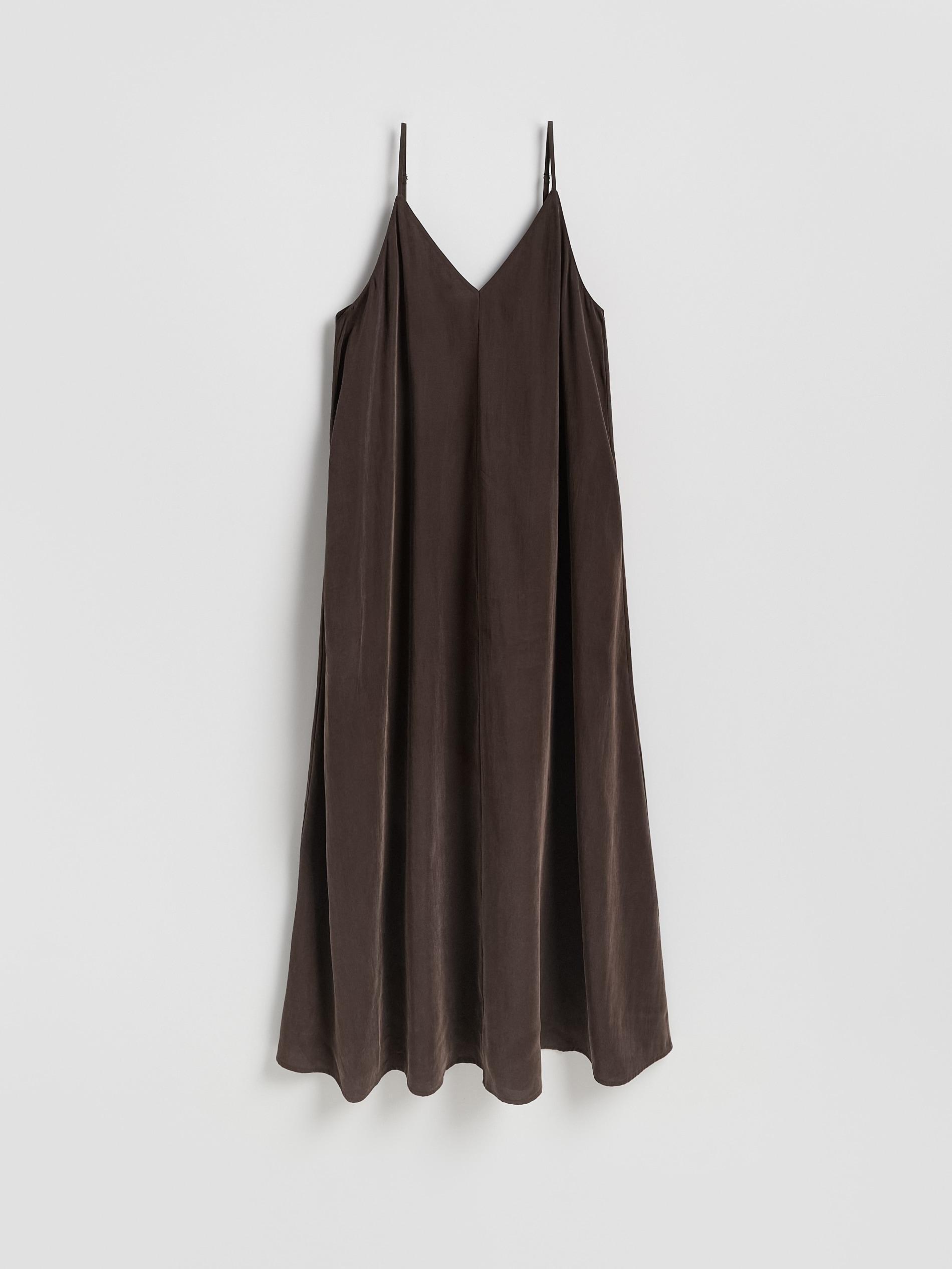 Brown Modal Rich Dress, Brown, large image number 0