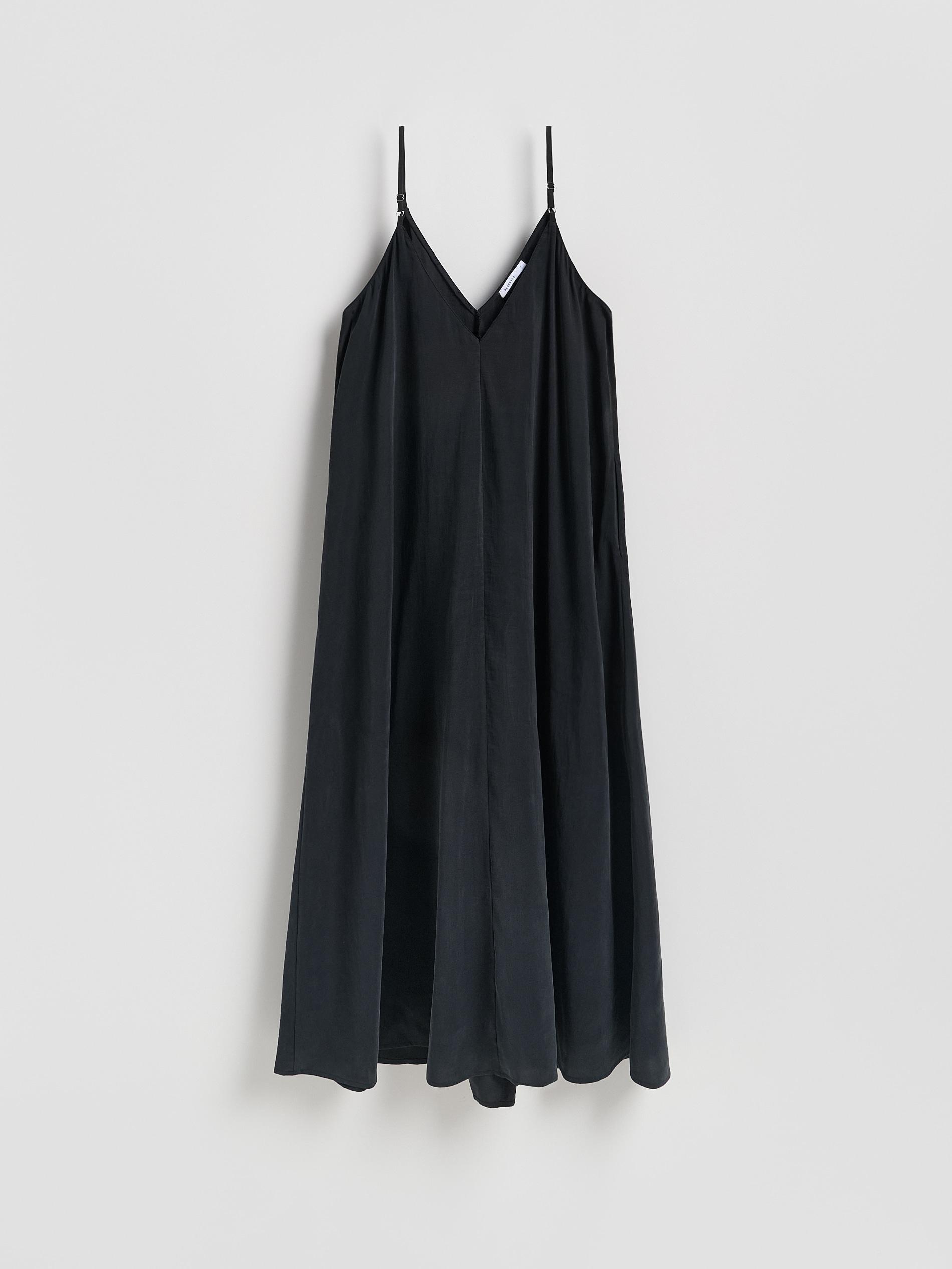 Black Modal Rich Dress, Black, large image number 0