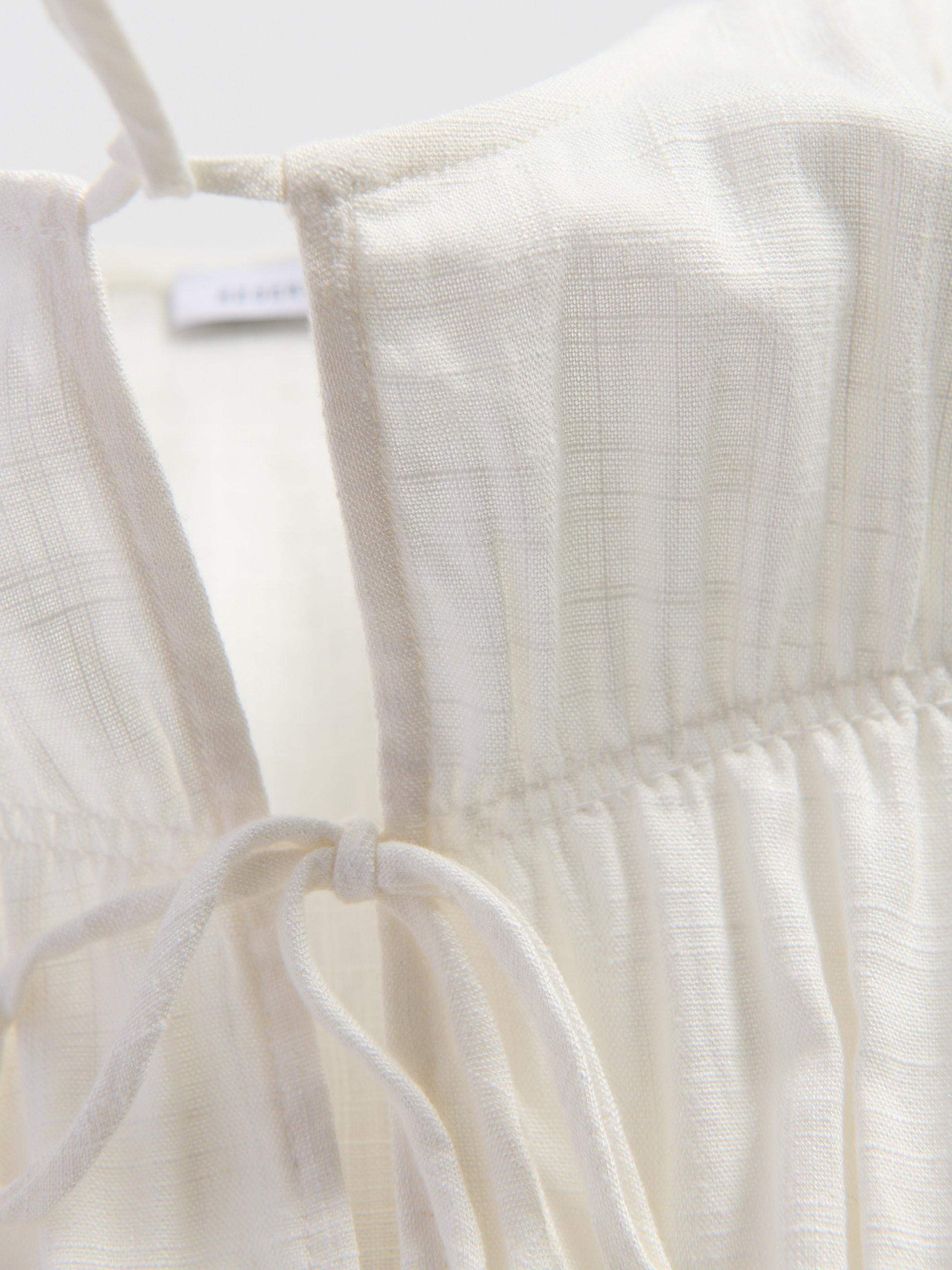White Viscose Blend Blouse, White, large image number 5