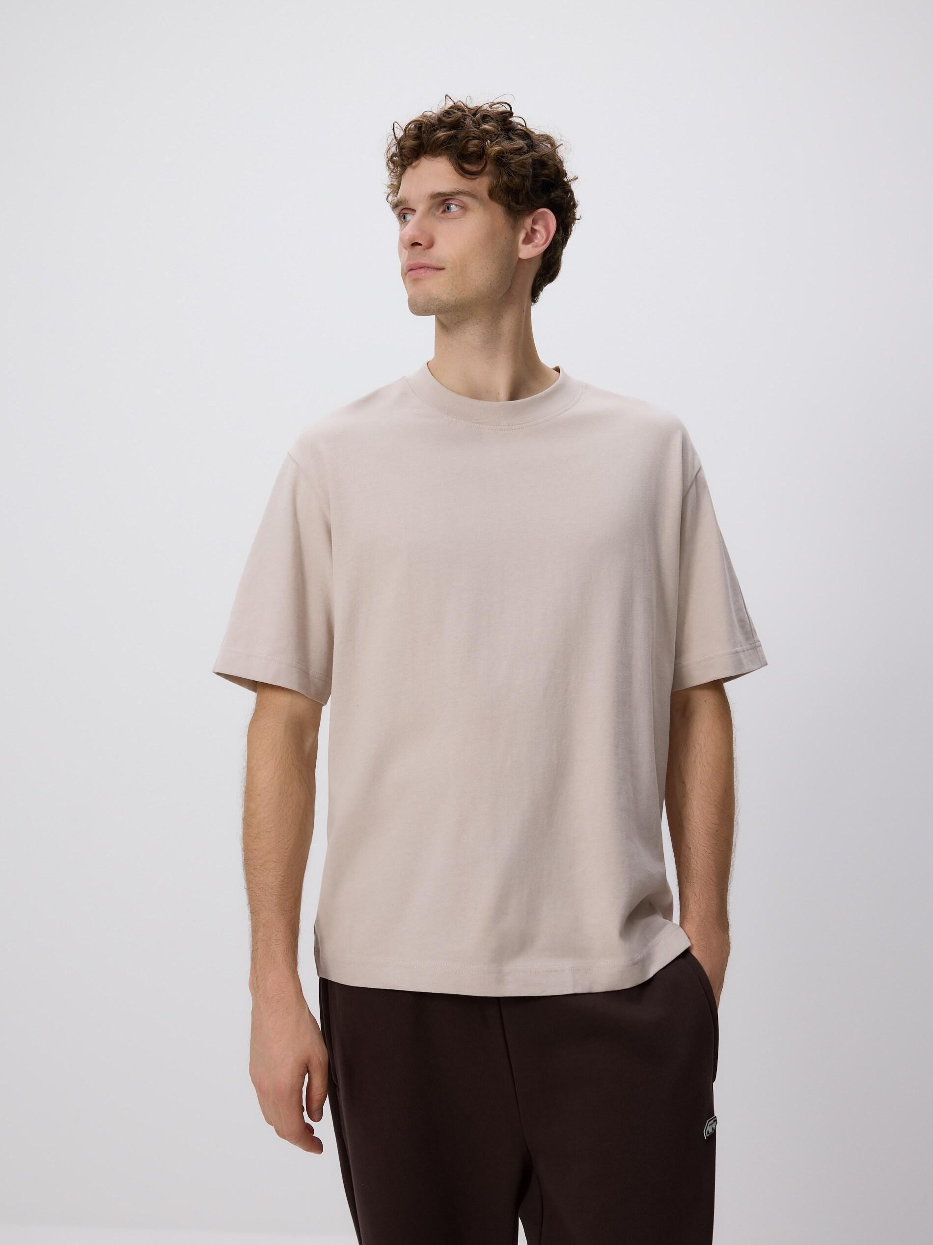 BEIGE Boxy cotton T-shirt, Beige, medium