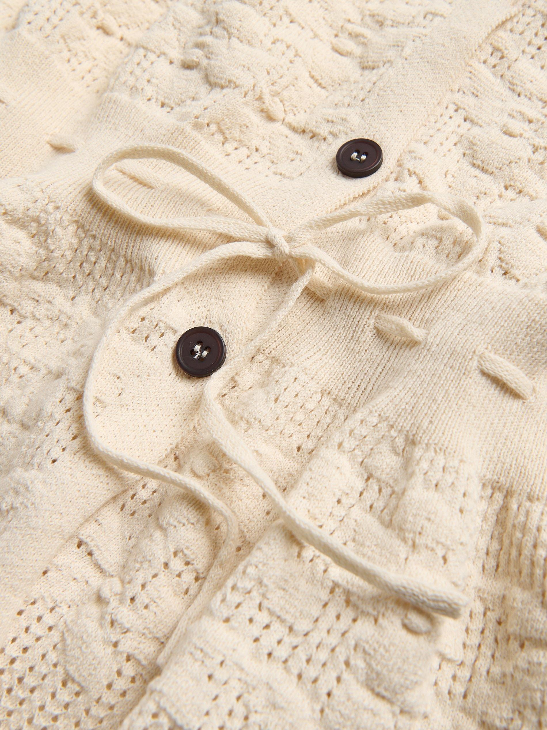 Beige Broderie Anglaise Blouse With Peplum Hem, Ivory, large image number 5