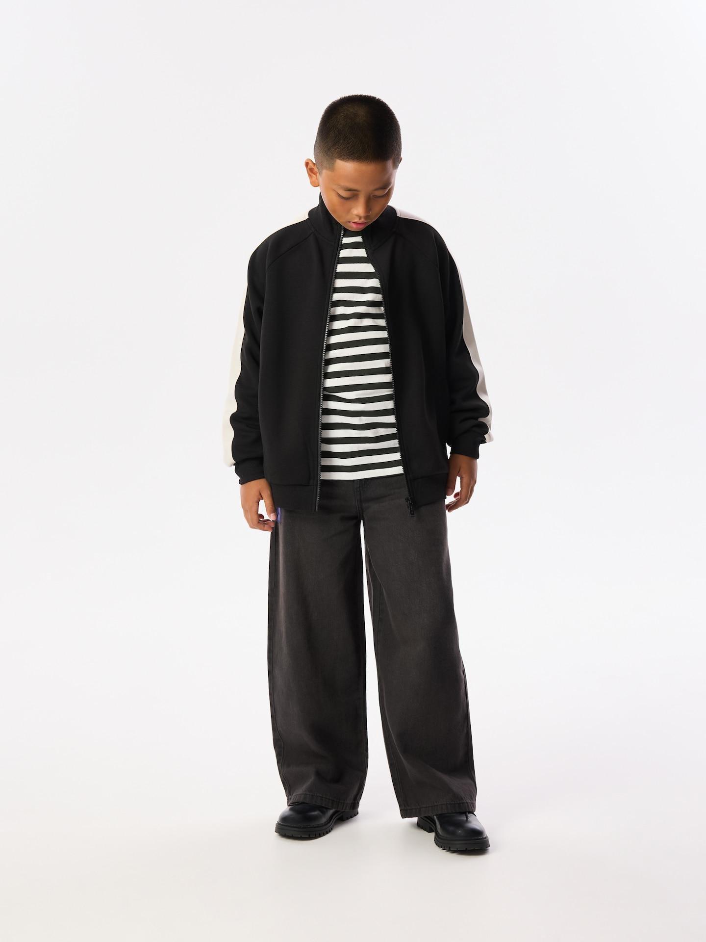 Black Sports Interlock Sweatshirt, Black, large image number 3