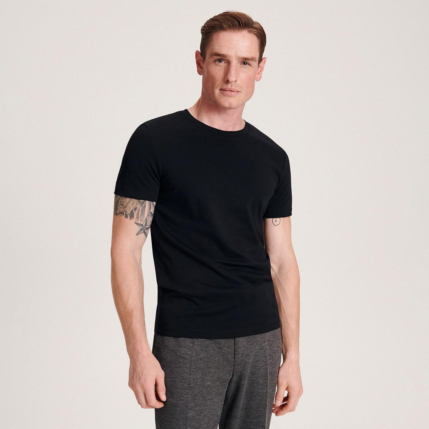 Black Slim Fit T-Shirt, , large image number 0