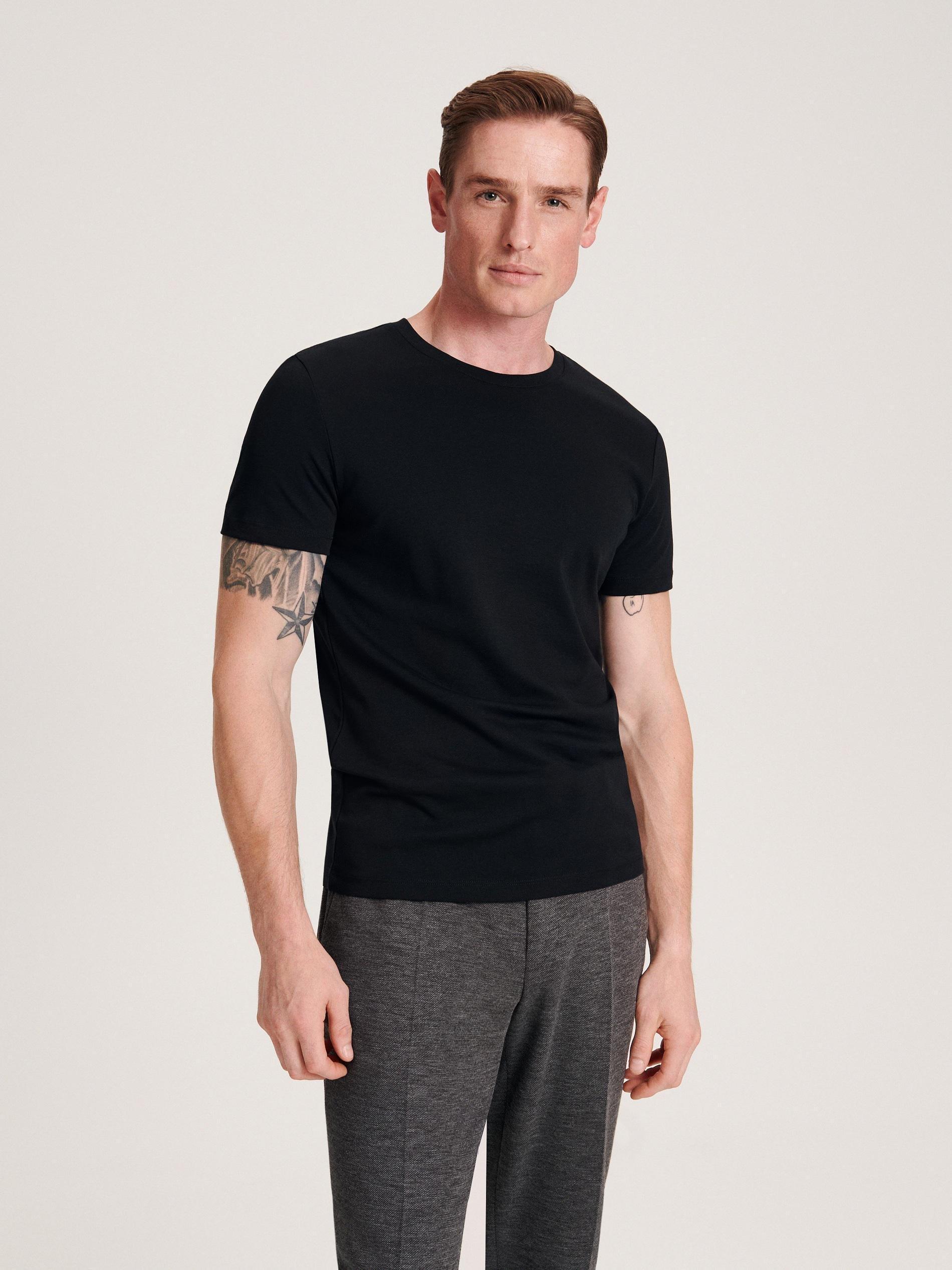 Black Slim Fit T-Shirt, , large image number 2