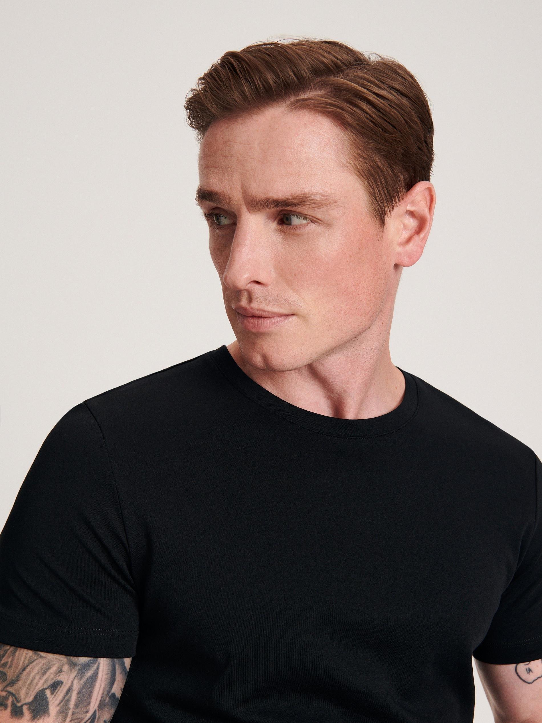 Black Slim Fit T-Shirt, , large image number 3