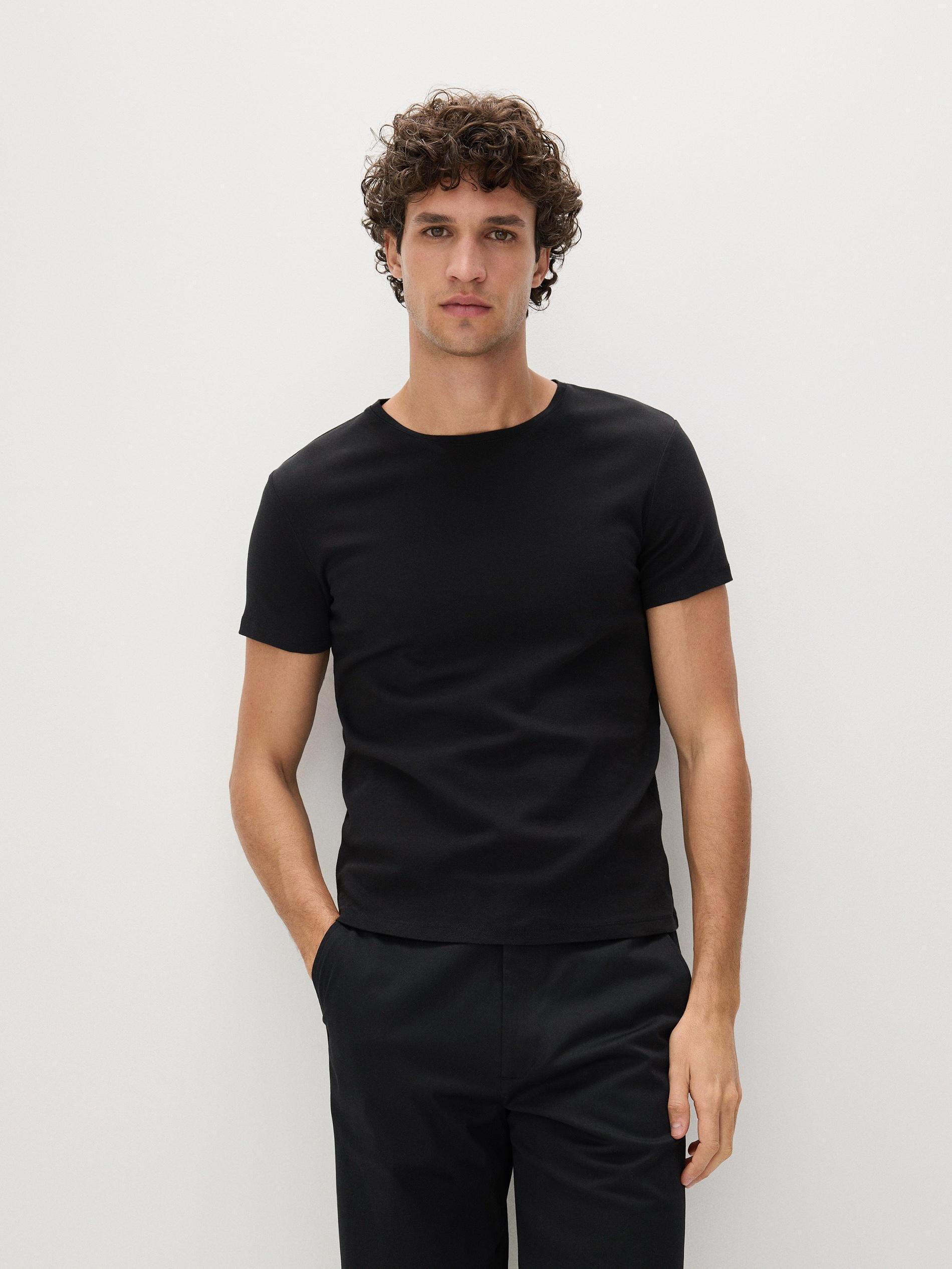 Black Slim Fit T-Shirt, , large image number 4
