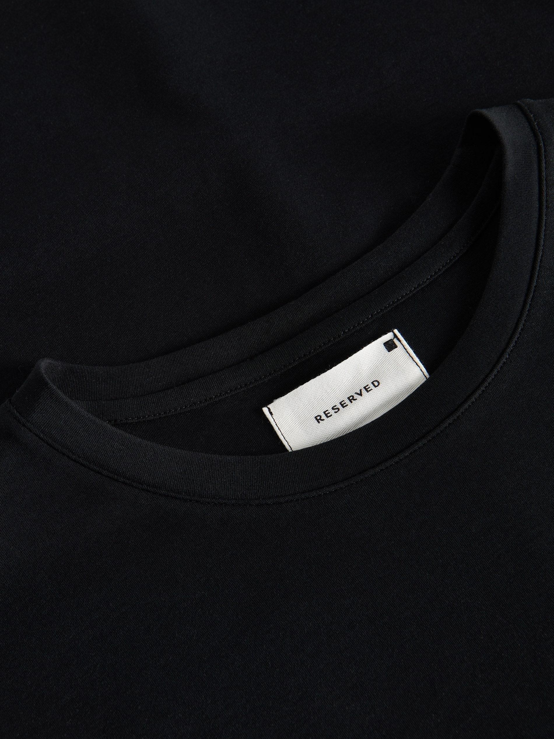 Black Slim Fit T-Shirt, , large image number 8