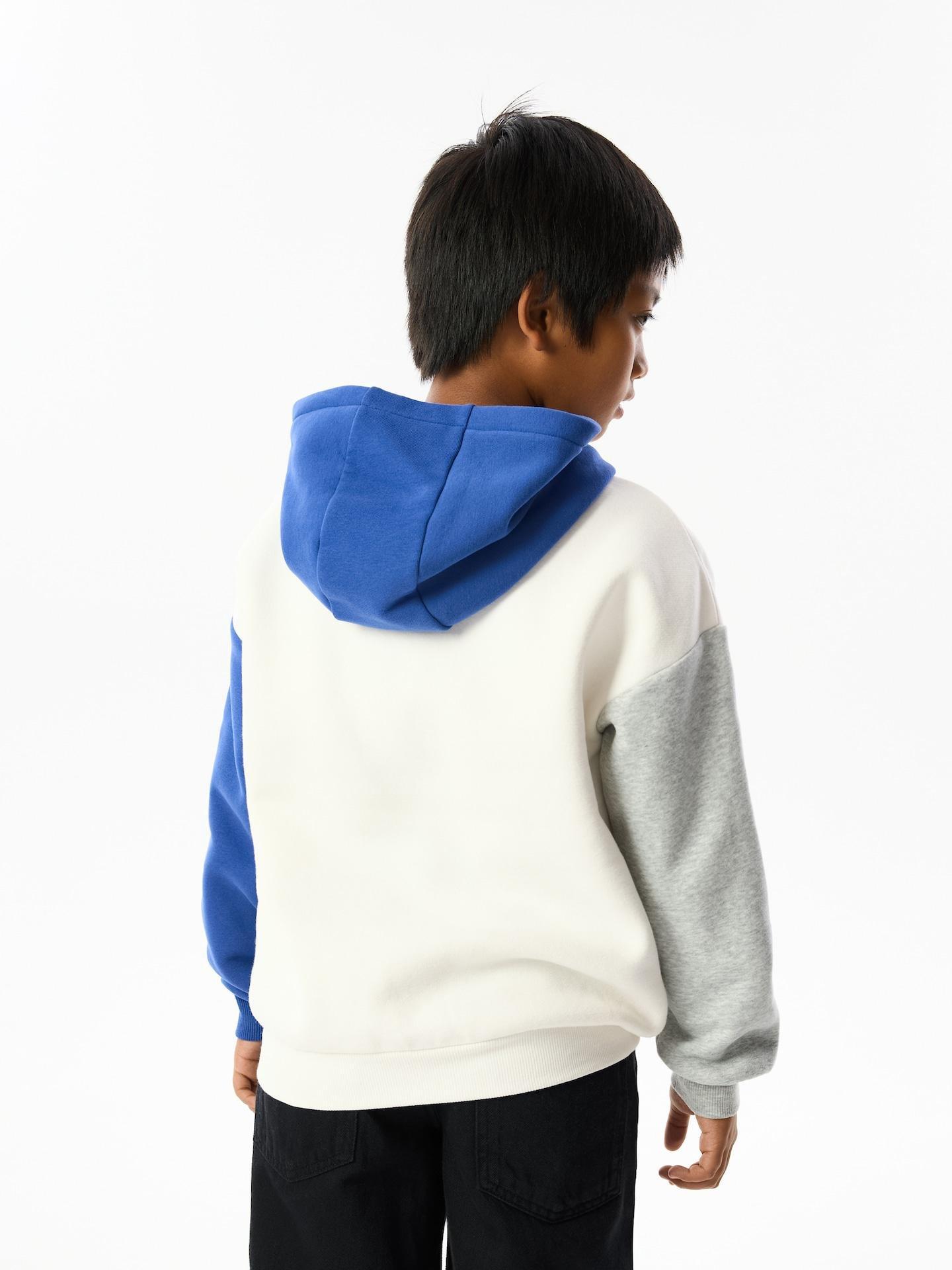 Cream Cotton Hoodie, Ivory, large image number 6