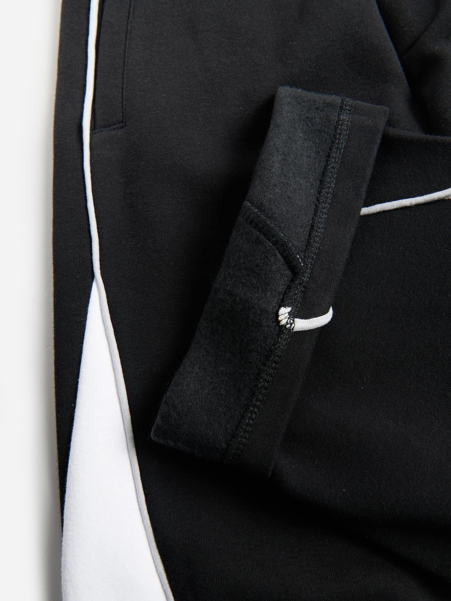Black Wide-Leg Trousers With Applique, Black, large image number 3