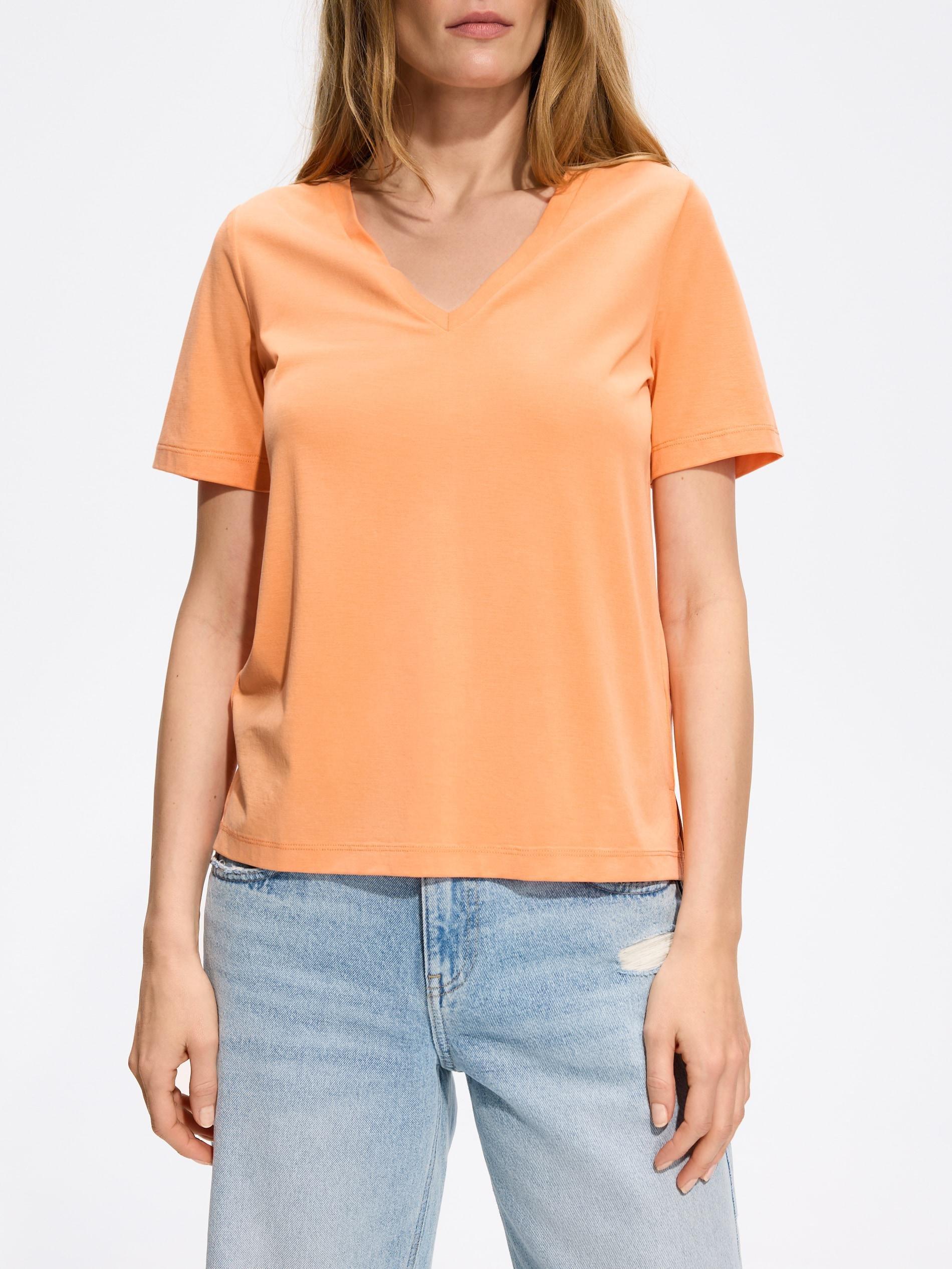 Orange Modal Blend T-Shirt, Orange, large image number 0