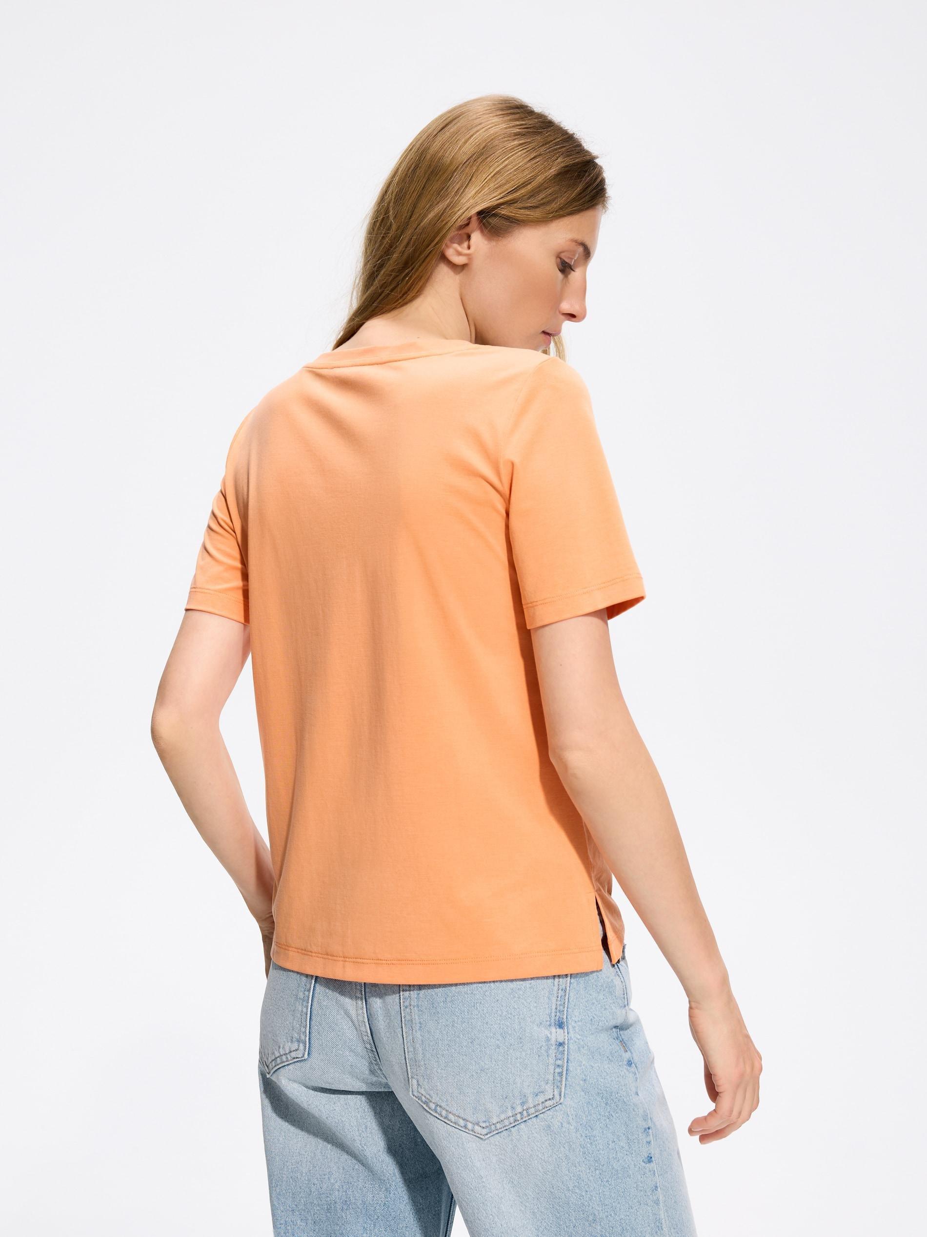 Orange Modal Blend T-Shirt, Orange, medium