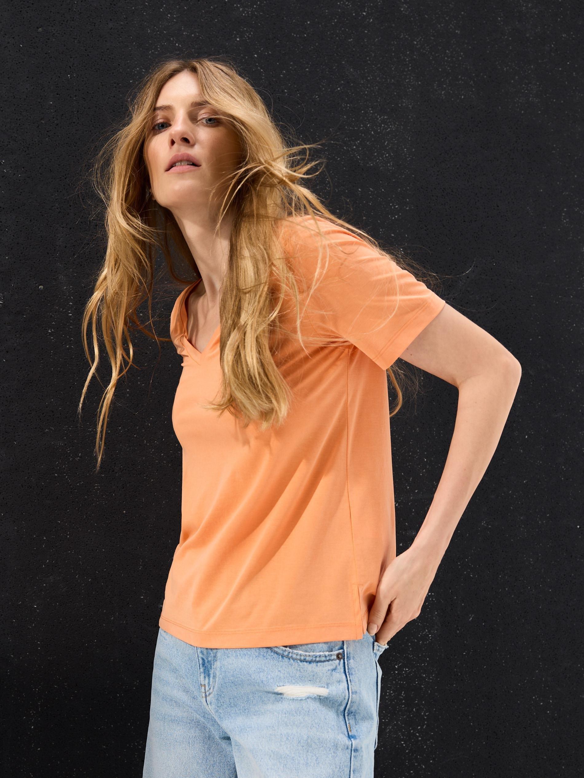Orange Modal Blend T-Shirt, Orange, large image number 5
