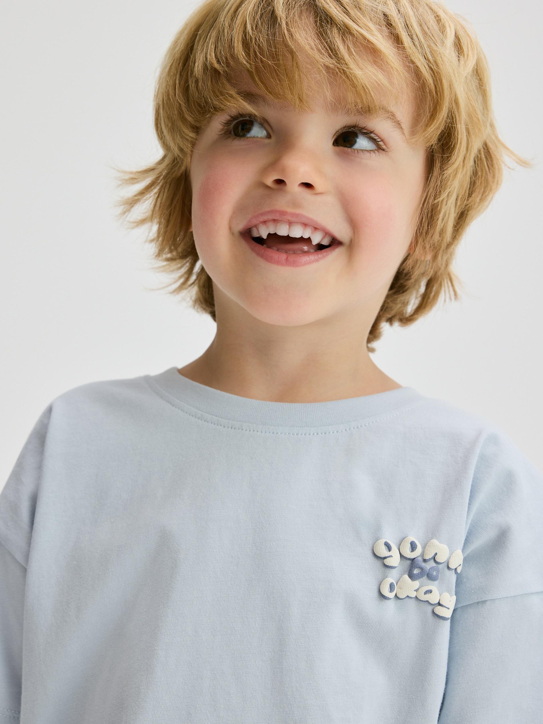 Blue Cotton T-Shirt, , large image number 3