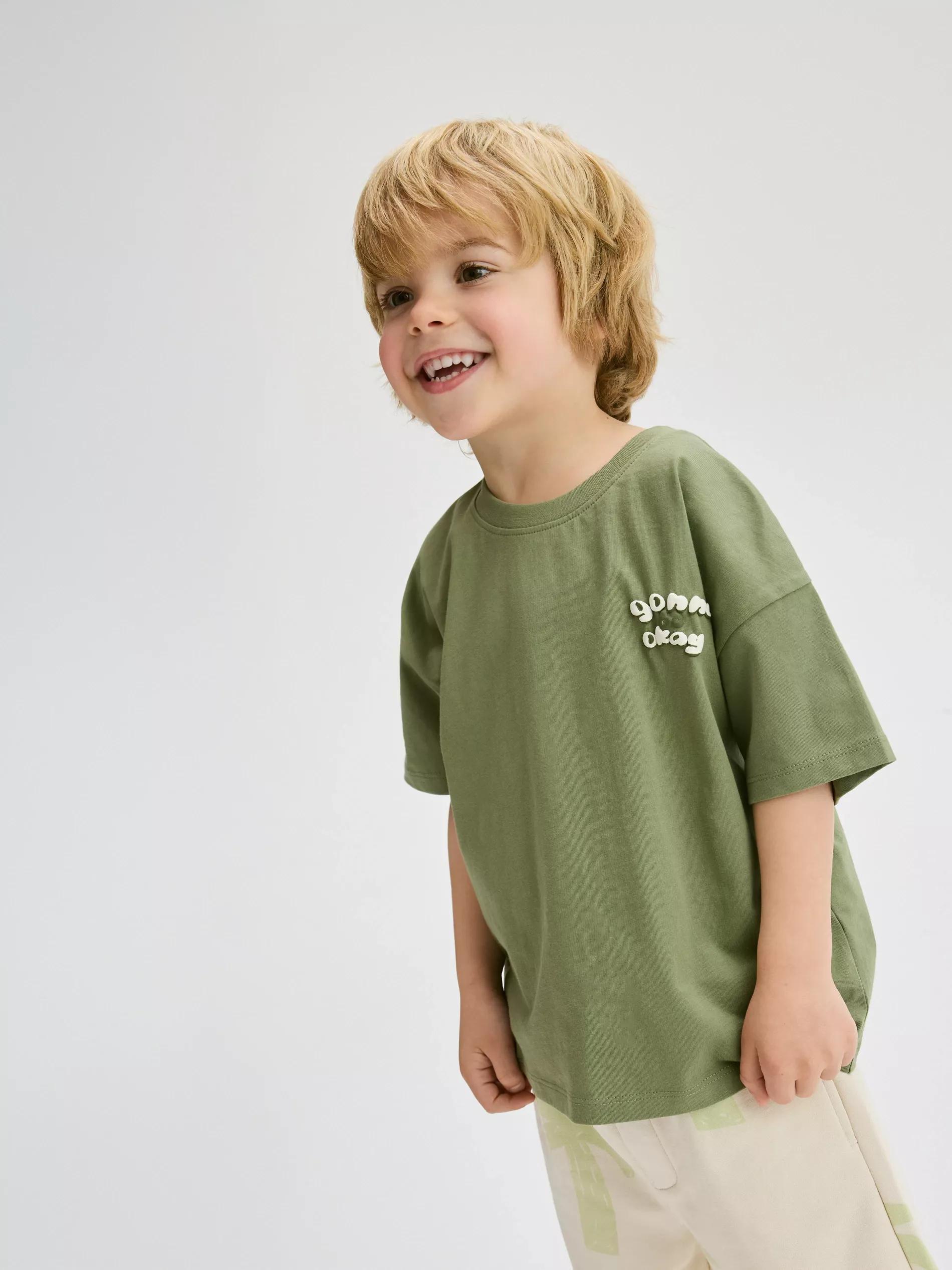 Green Cotton T-Shirt, , large image number 3