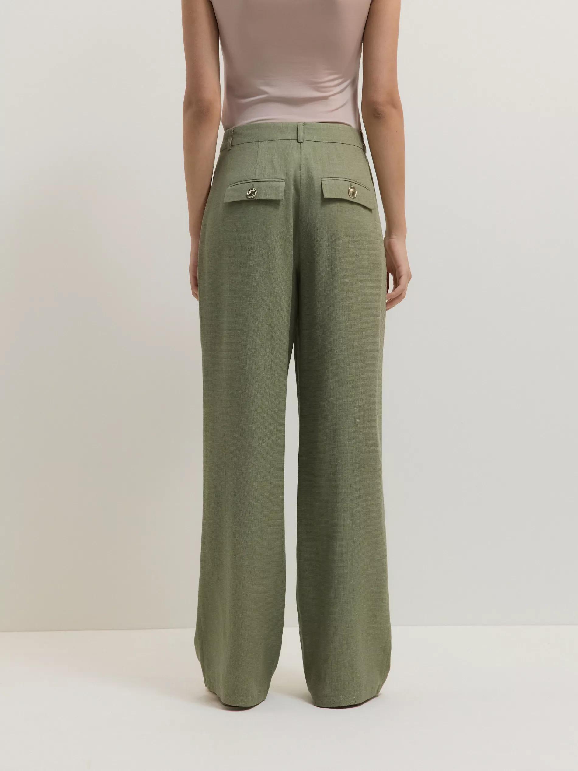 Green Linen-Lined Trousers, , large image number 4