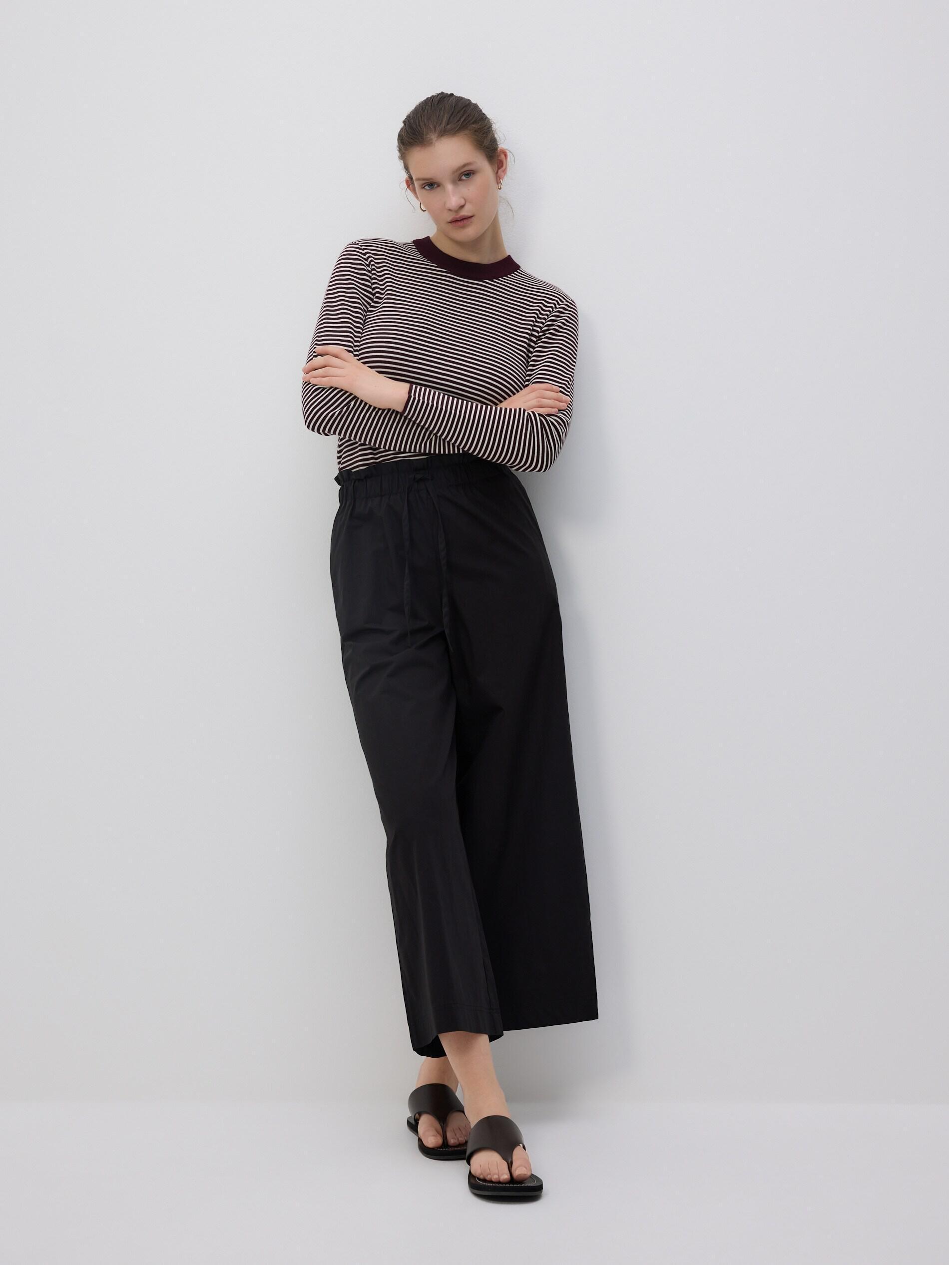 BLACK Loose pants, Black, large image number 1