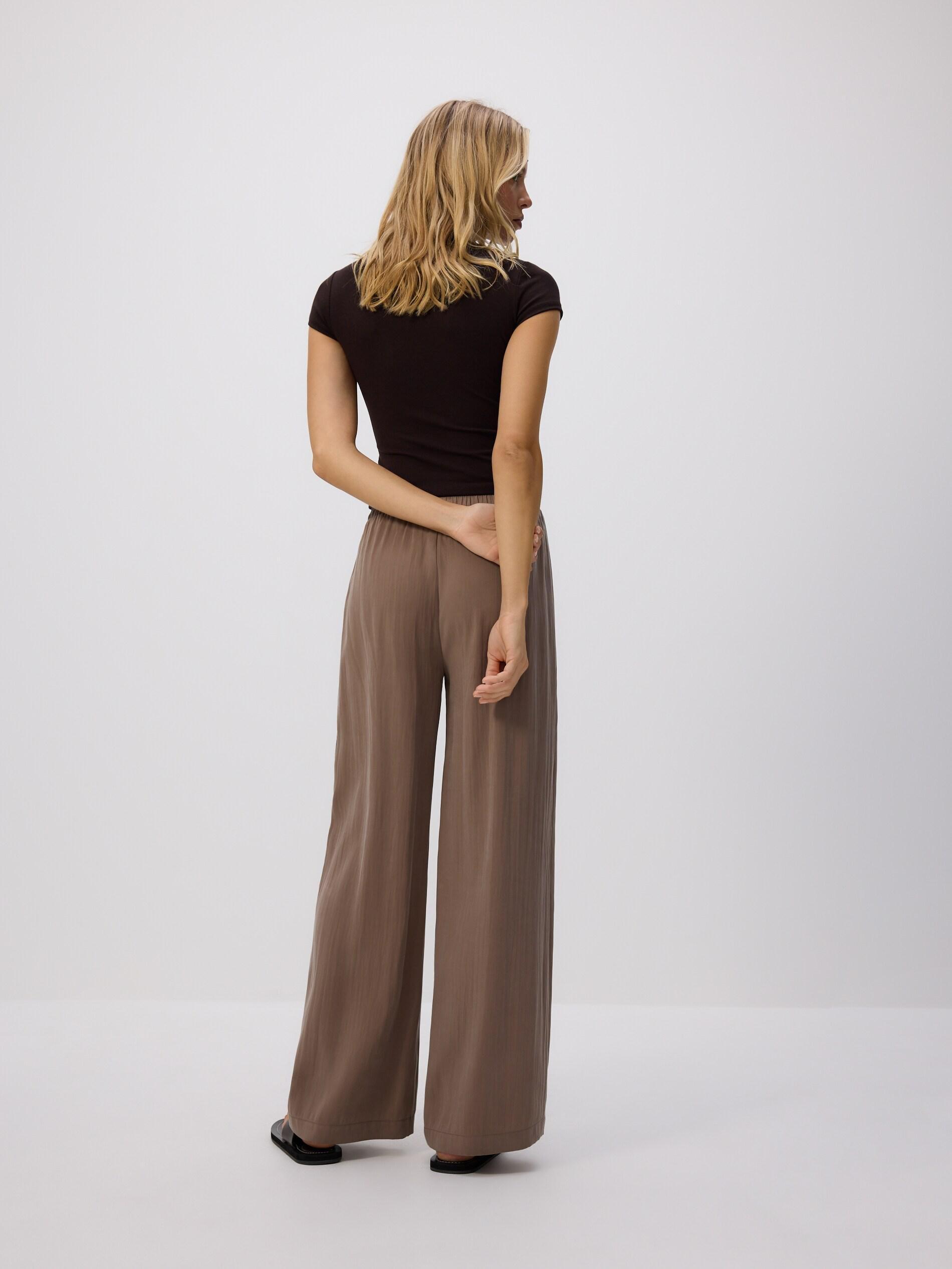 BEIGE Loose modal blend trousers, Beige, medium