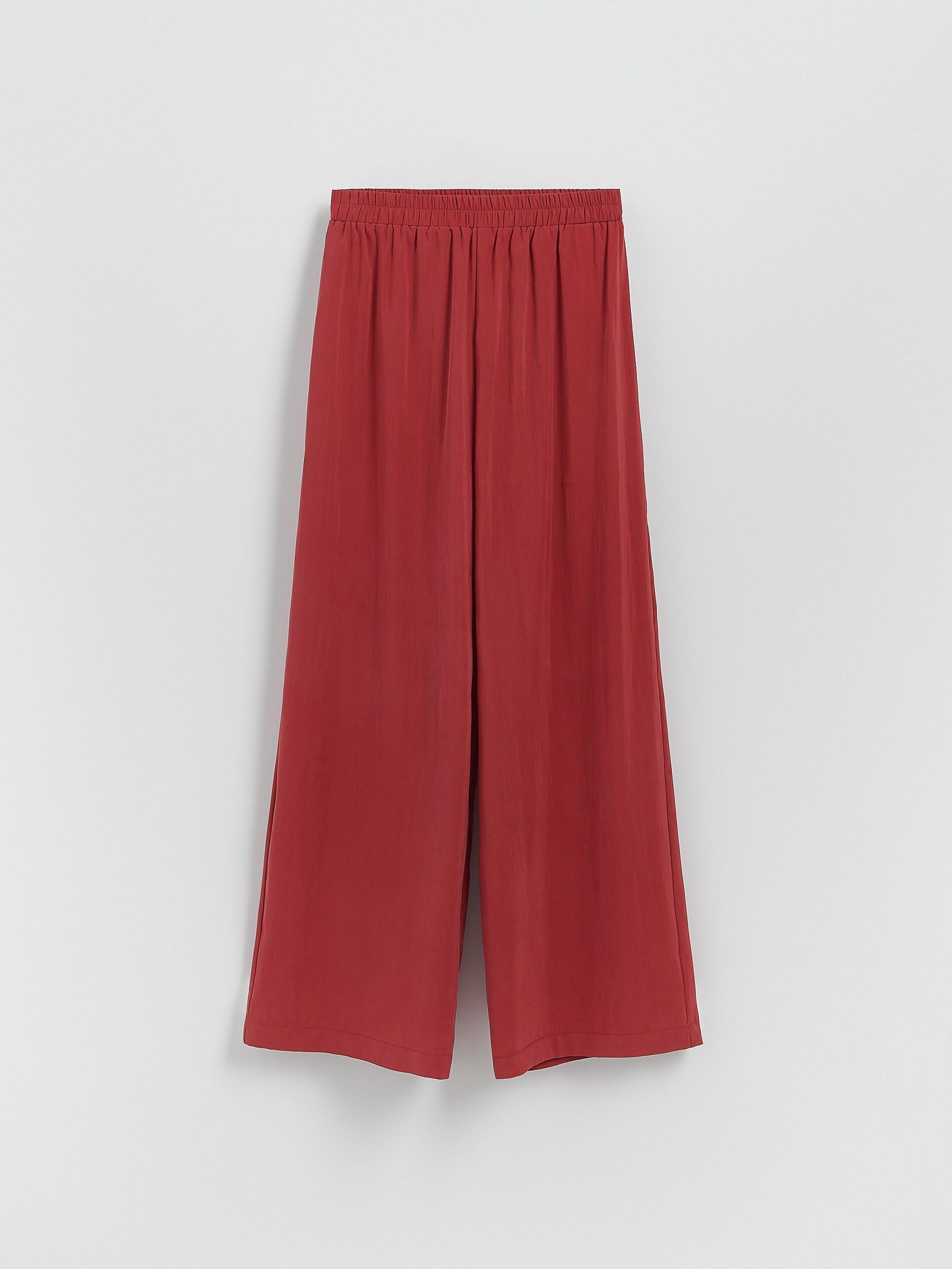 MAROON Loose modal blend trousers, Burgundy, large image number 3
