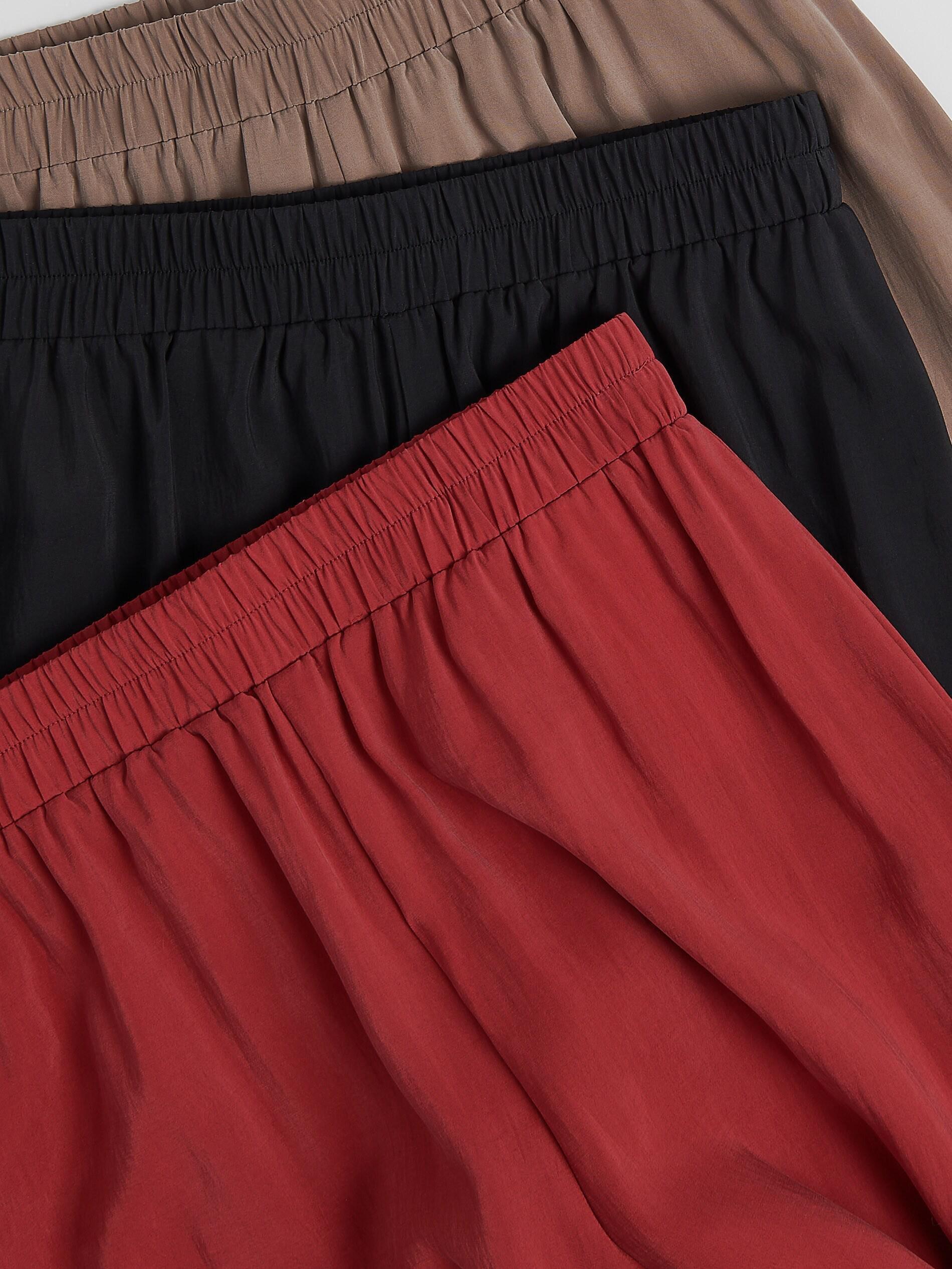 MAROON Loose modal blend trousers, Burgundy, large image number 4