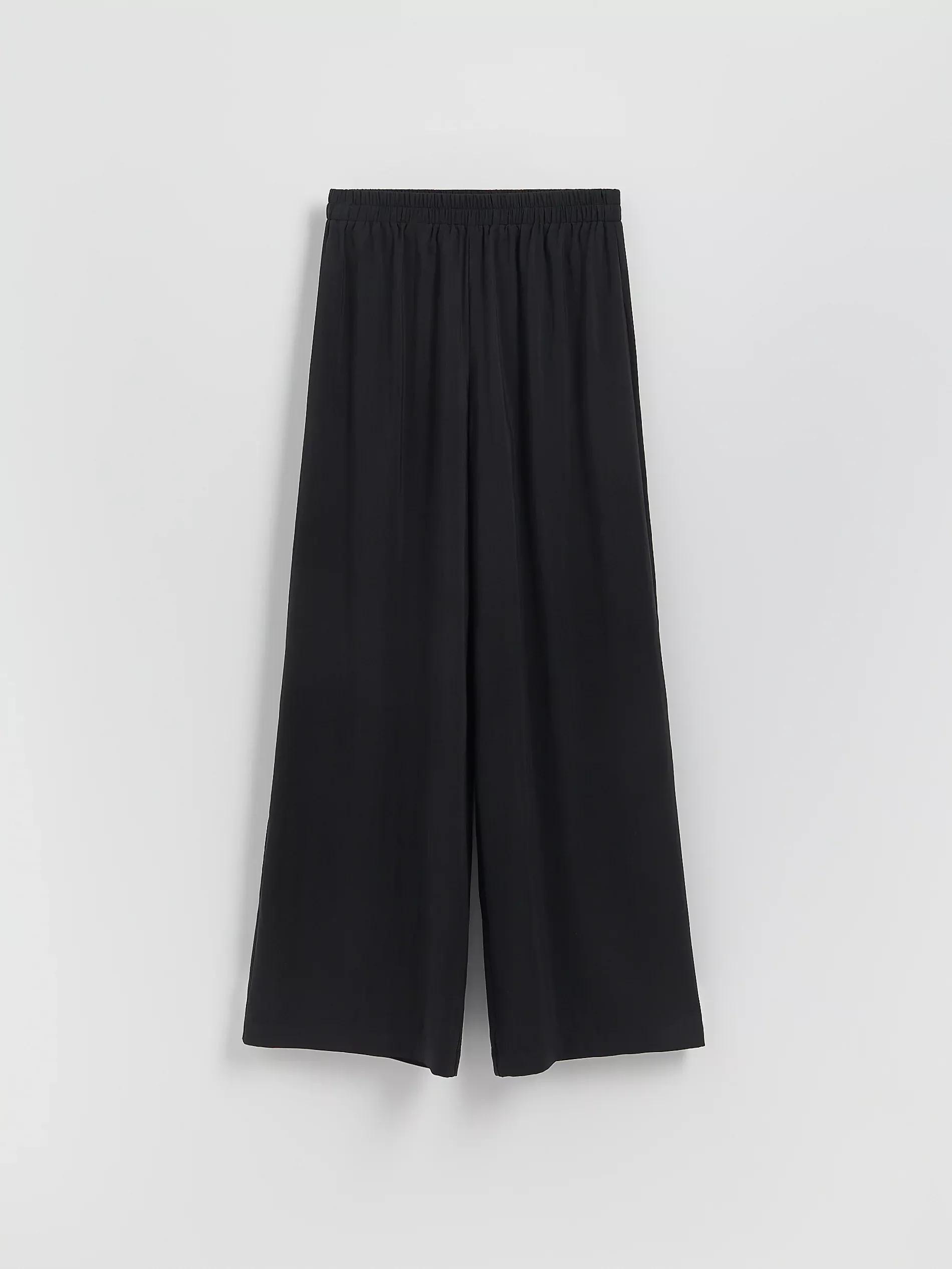 BLACK Loose modal blend trousers, , large image number 0
