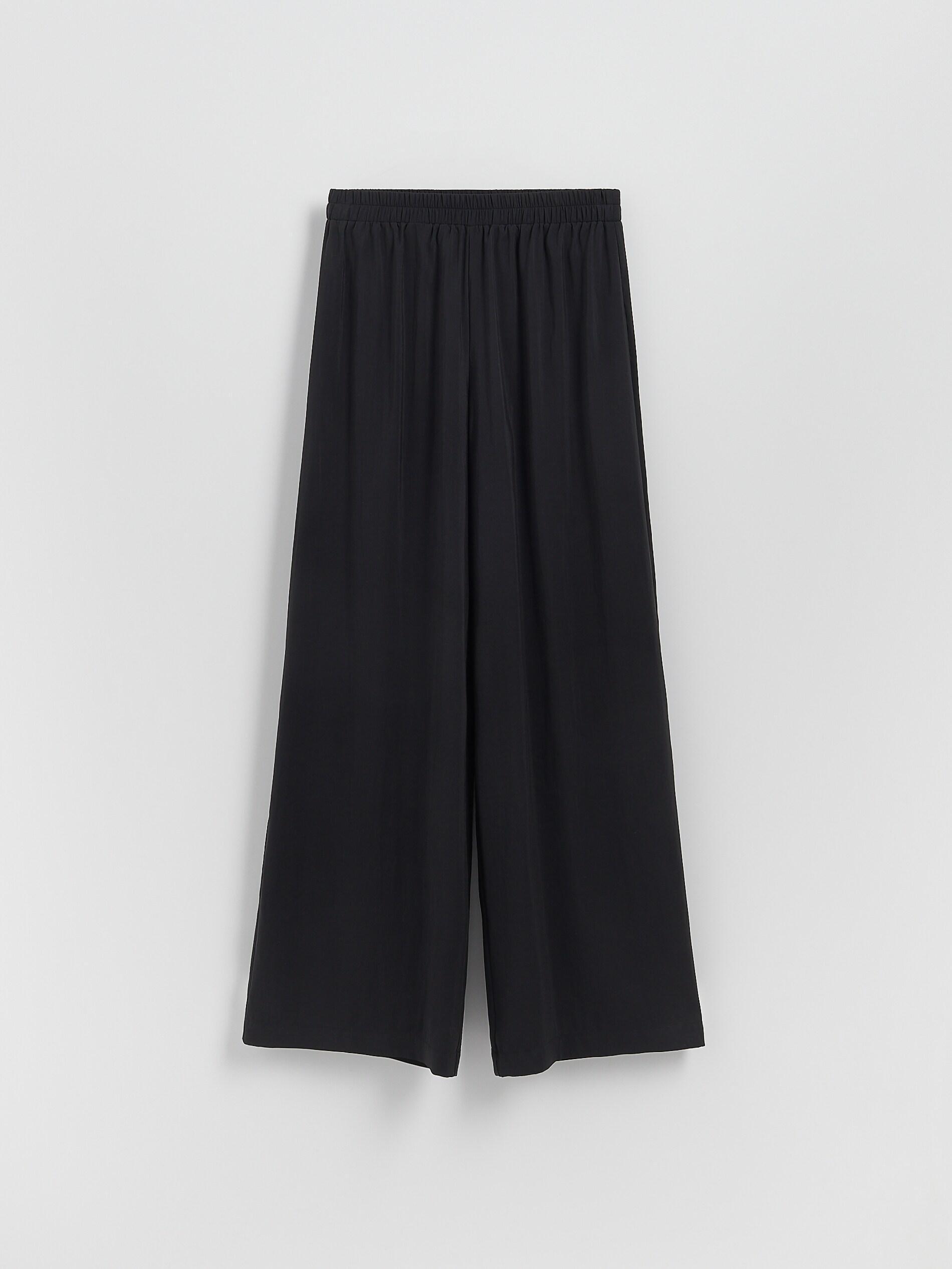 BLACK Loose modal blend trousers, Black, medium