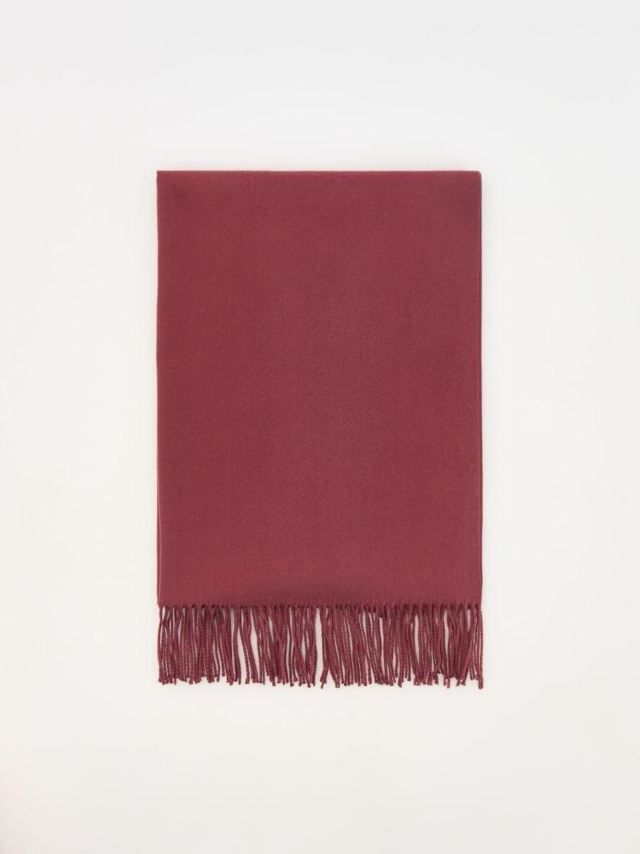 Maroon Simple Viscose Scarf, Purple, large image number 0