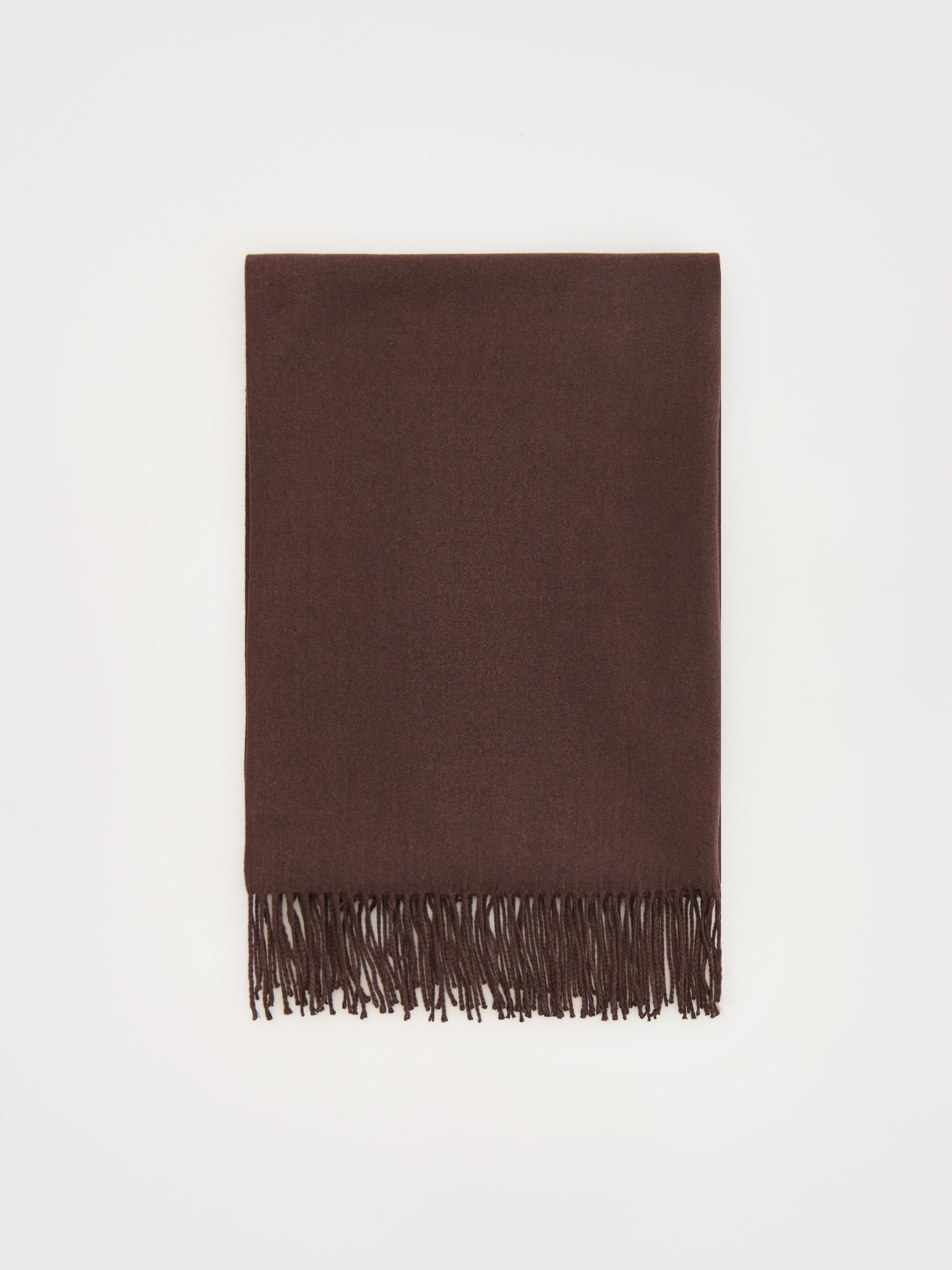 Brown Simple Viscose Scarf, Brown, large image number 1
