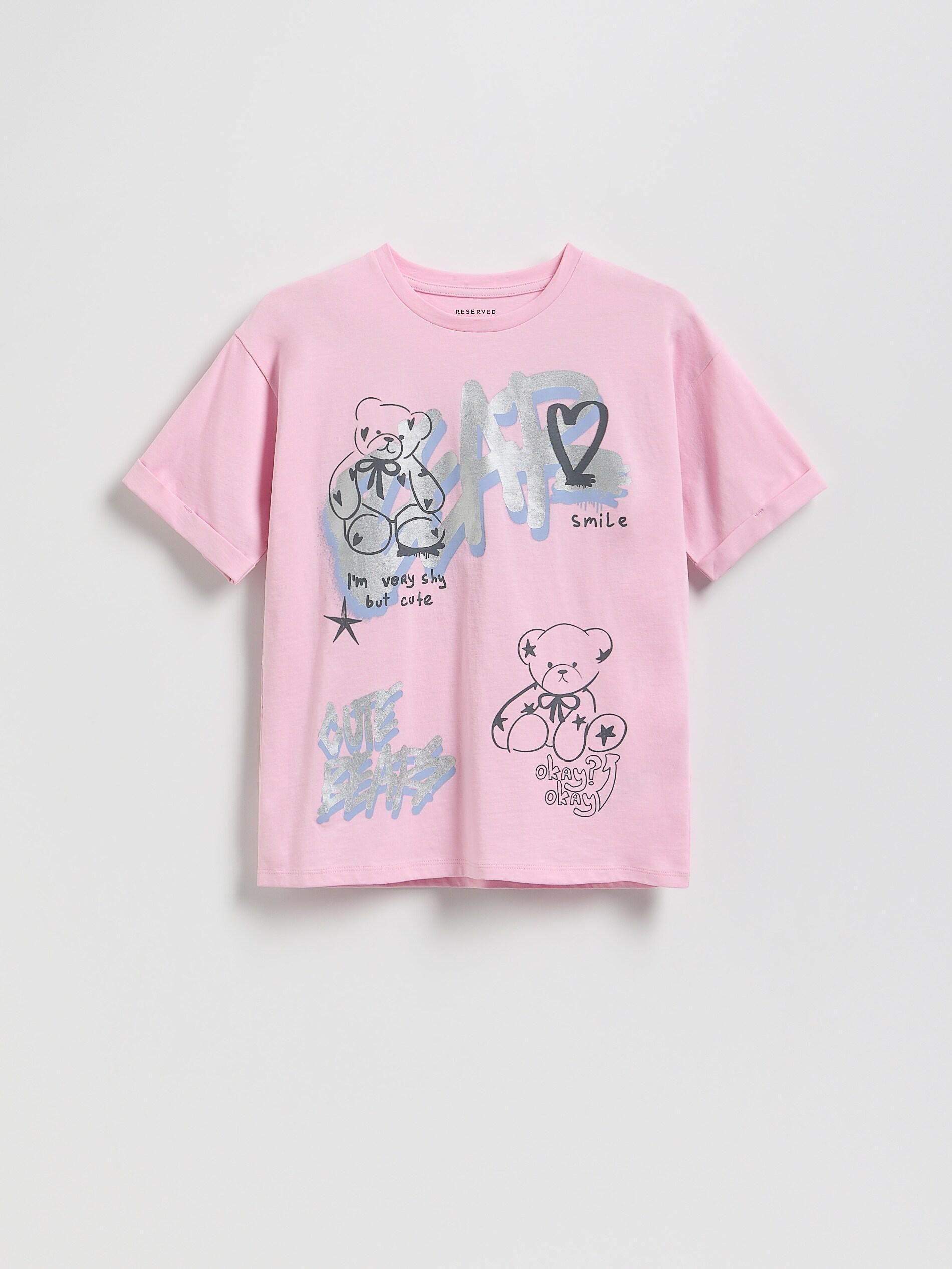 Pink T-Shirt With Print, Pink, large image number 0