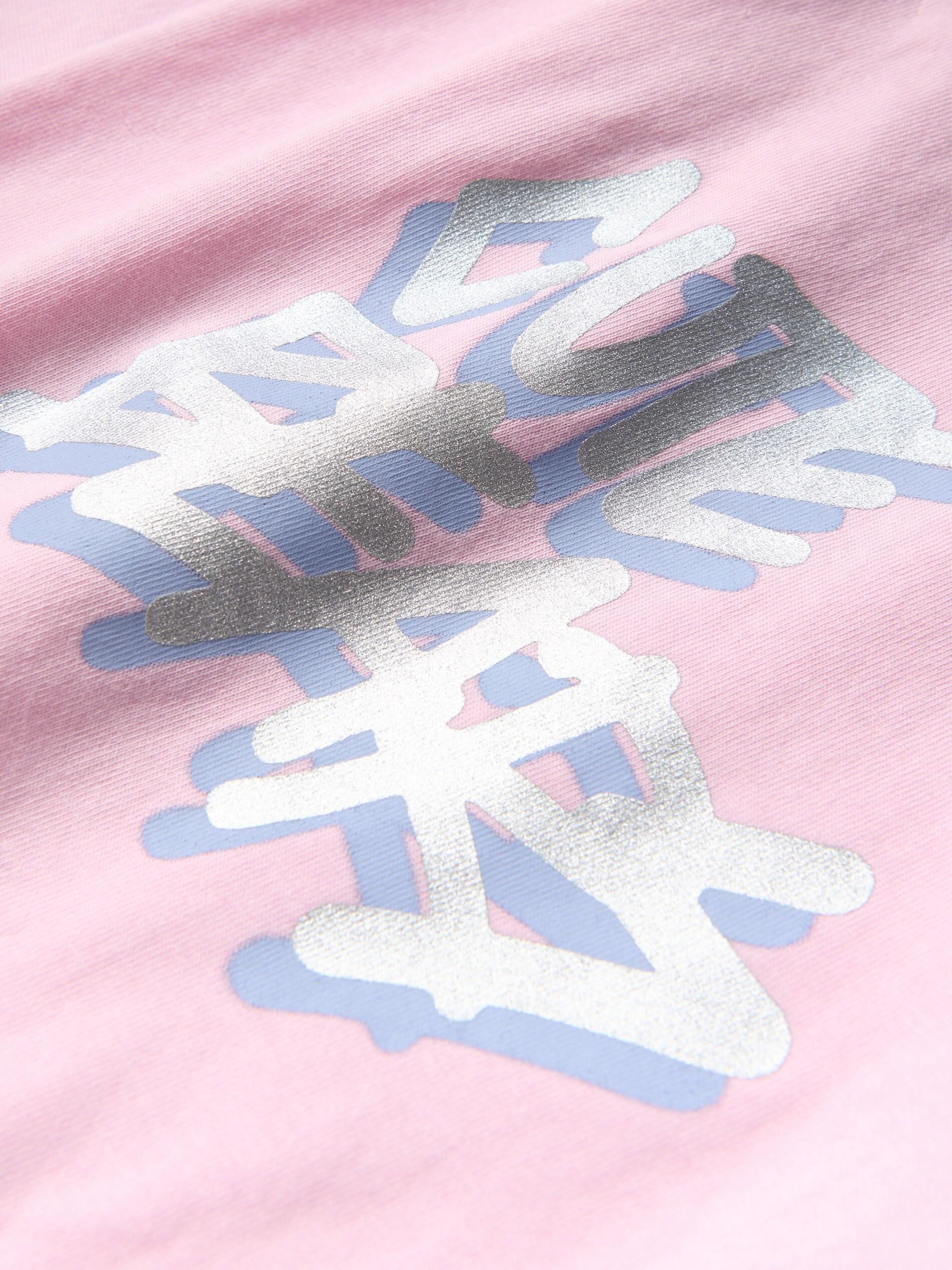 Pink T-Shirt With Print, Pink, medium