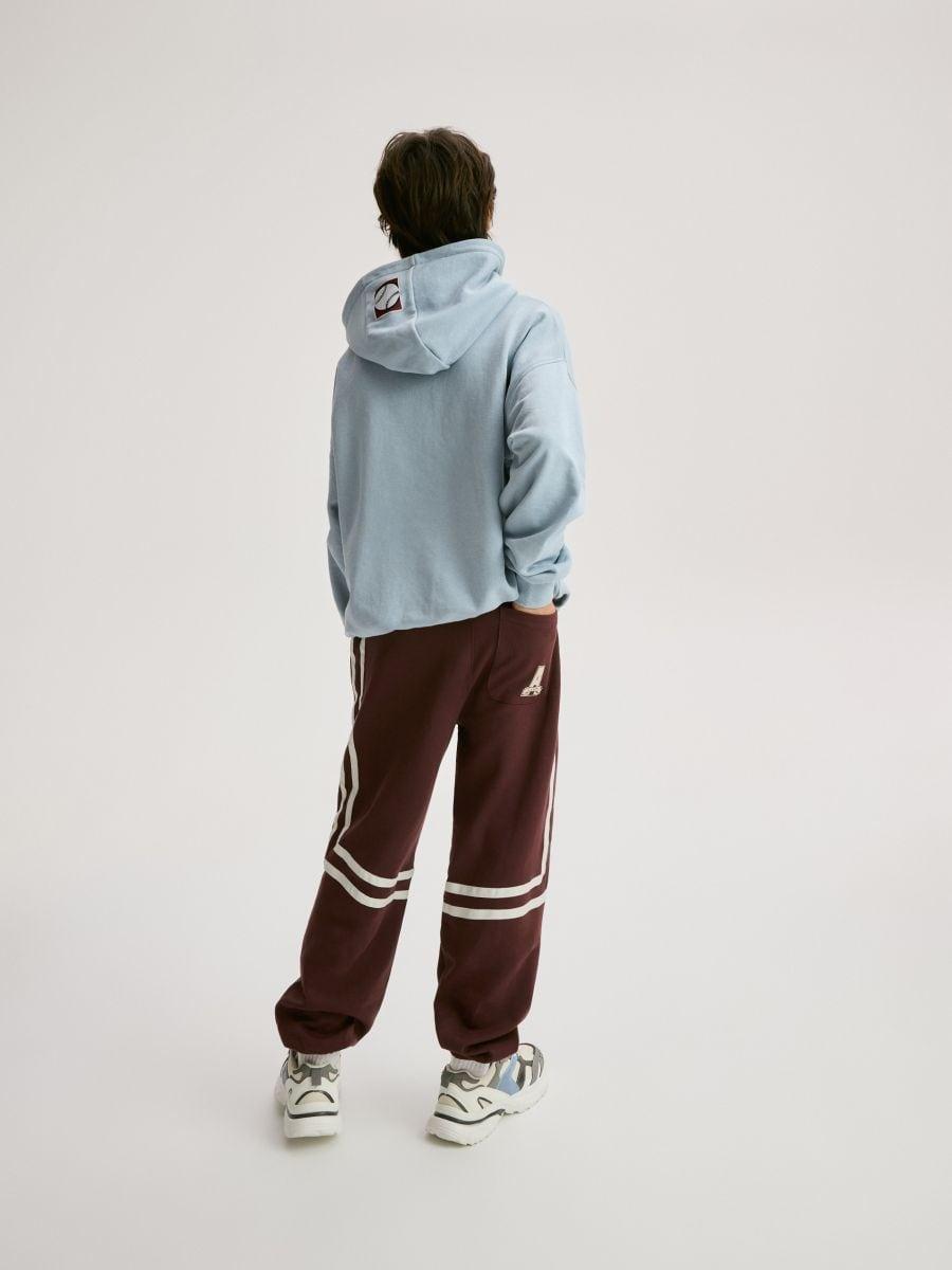 Maroon Cotton Trousers, Burgundy, large image number 1
