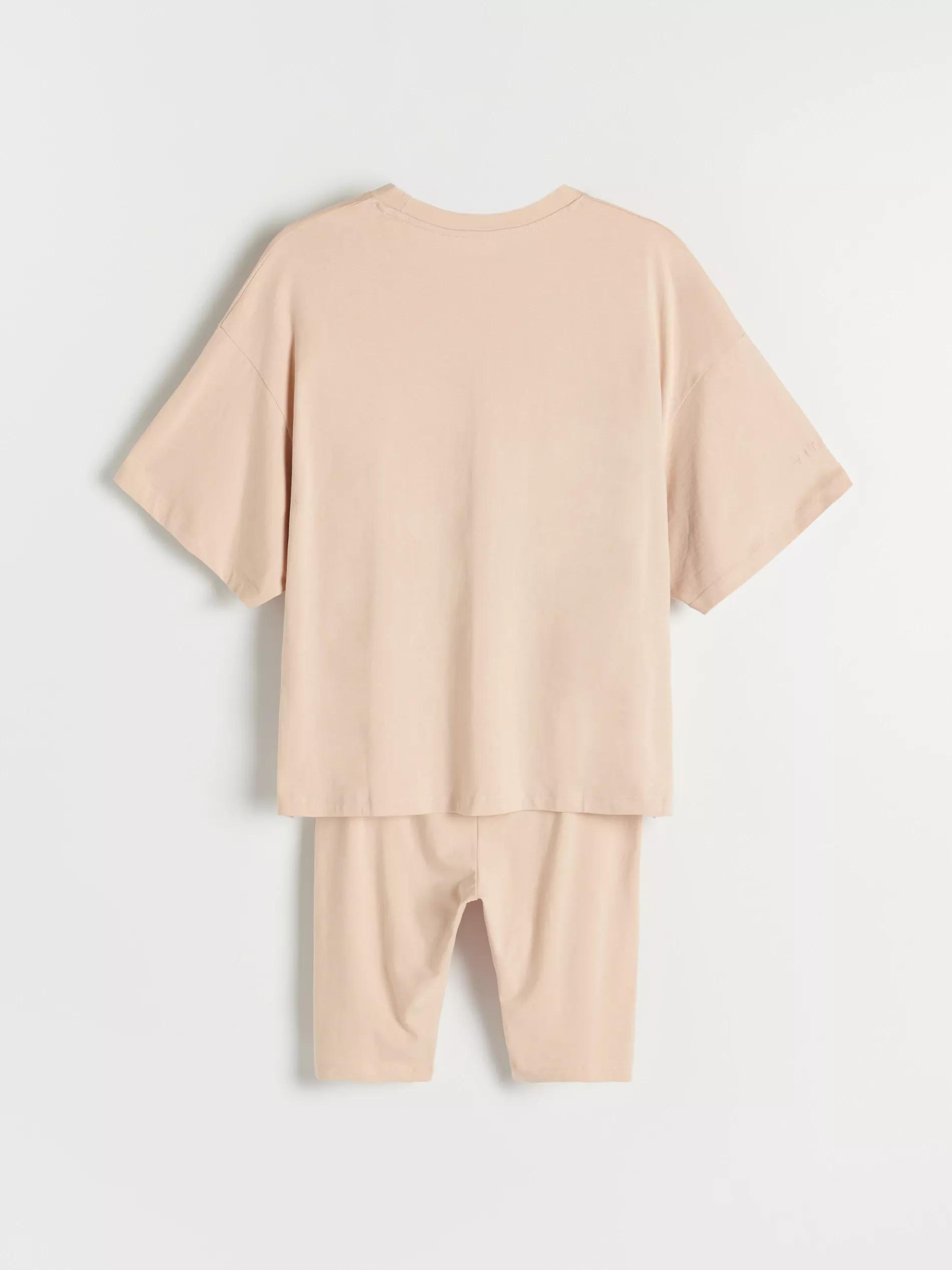Nude Two-Piece Pajamas Made Of Organic Cotton, Women, , large image number 3