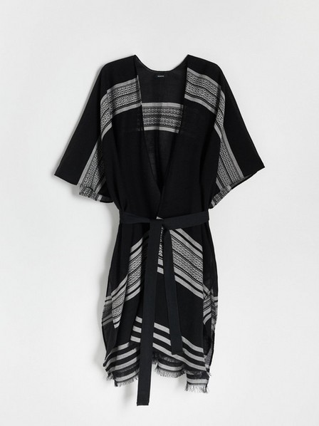 Reserved - Black Beach Cover Up With Tie Waist Belt