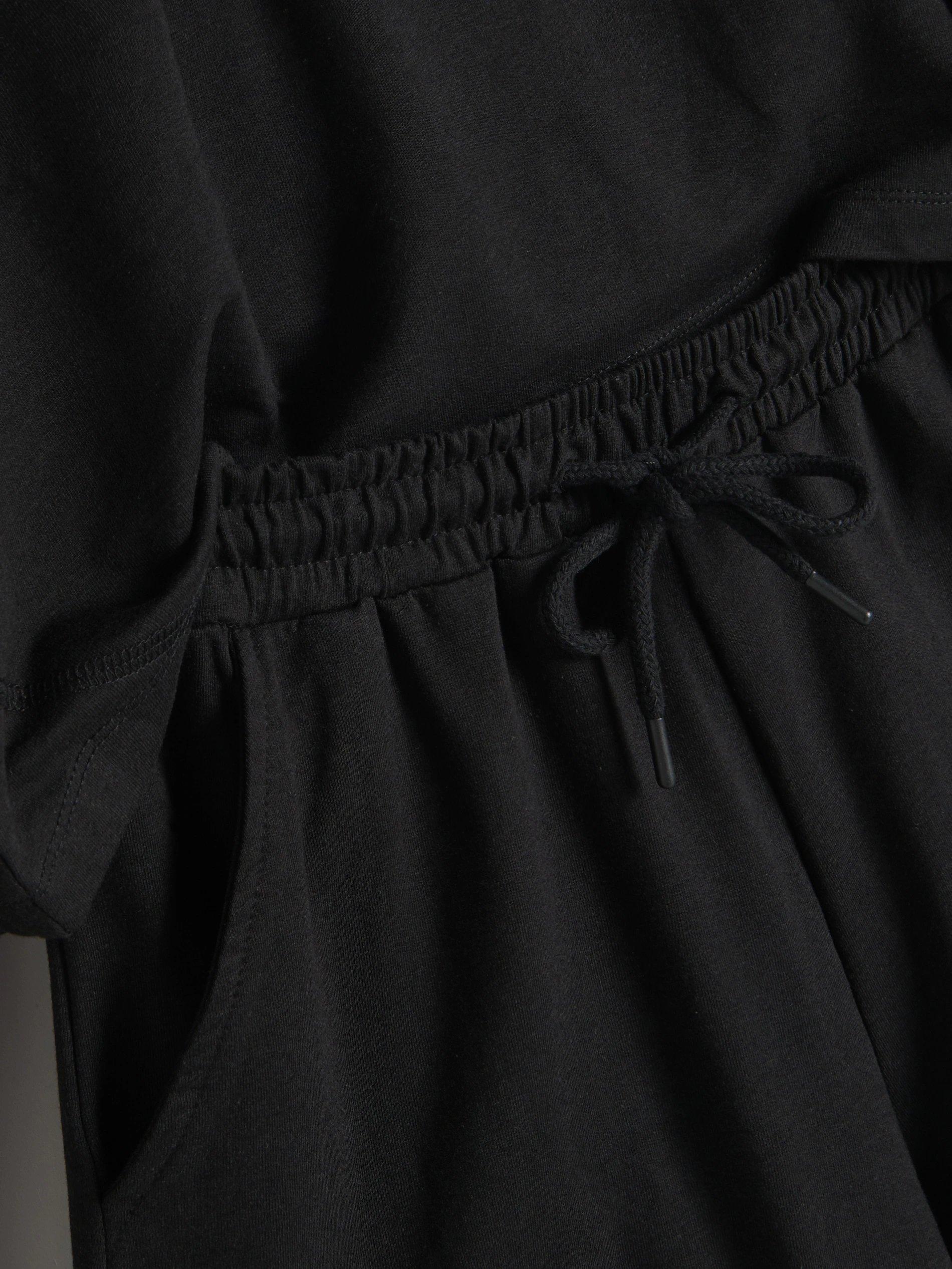 Black Two Piece Pyjama Set, Women, , large image number 2