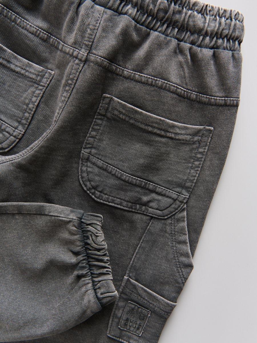 Grey Cotton Joggers, , large image number 1