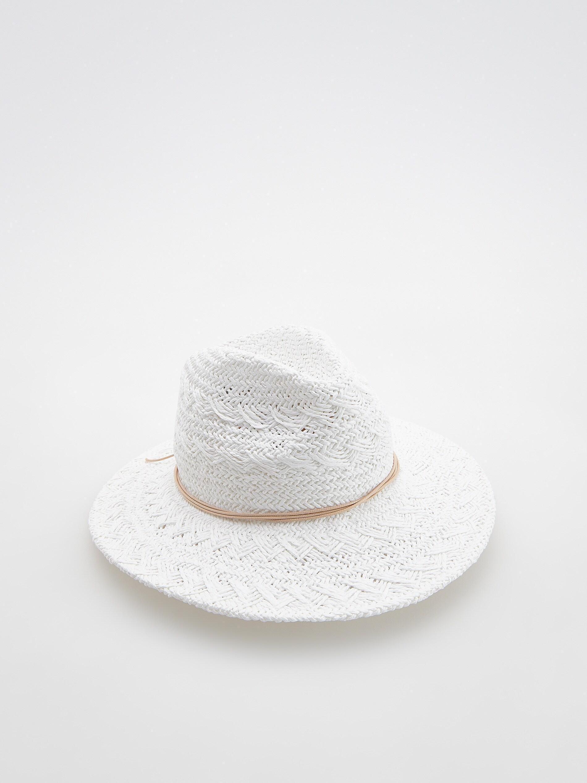 Cream Woven Hat, , large image number 1