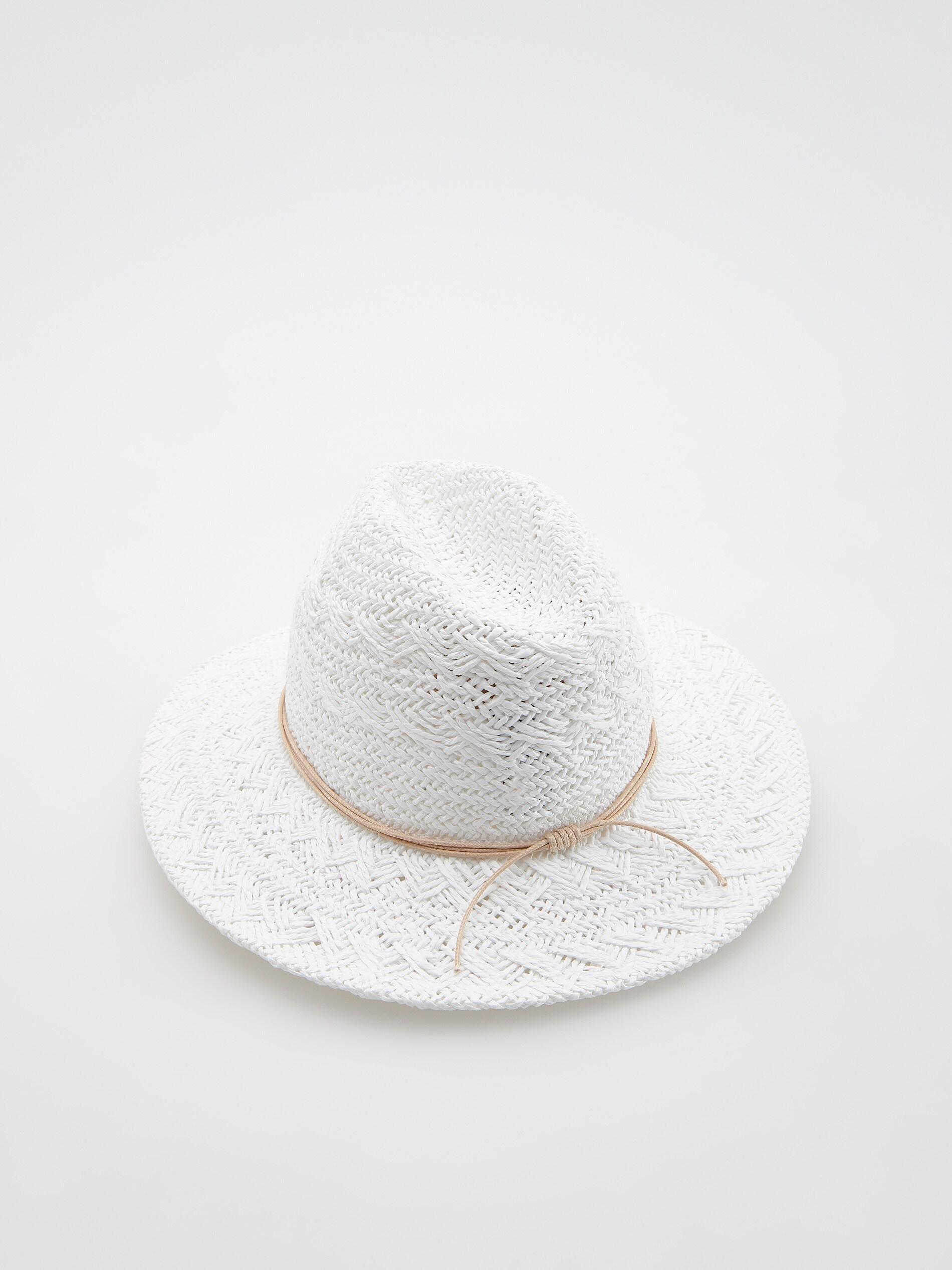 Cream Woven Hat, , large image number 2