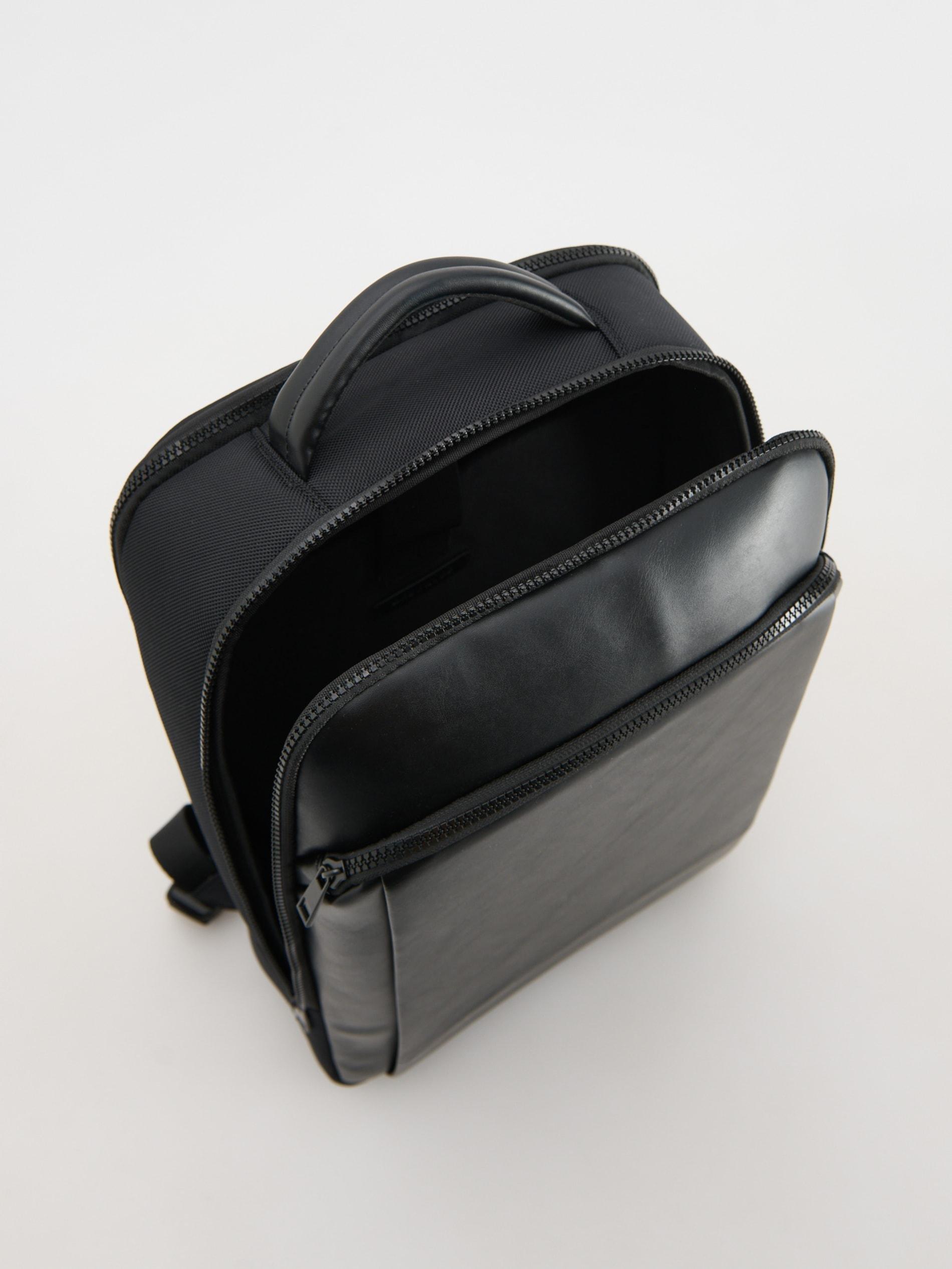 Black Plain Bagpacks Backpack, Black, large image number 2