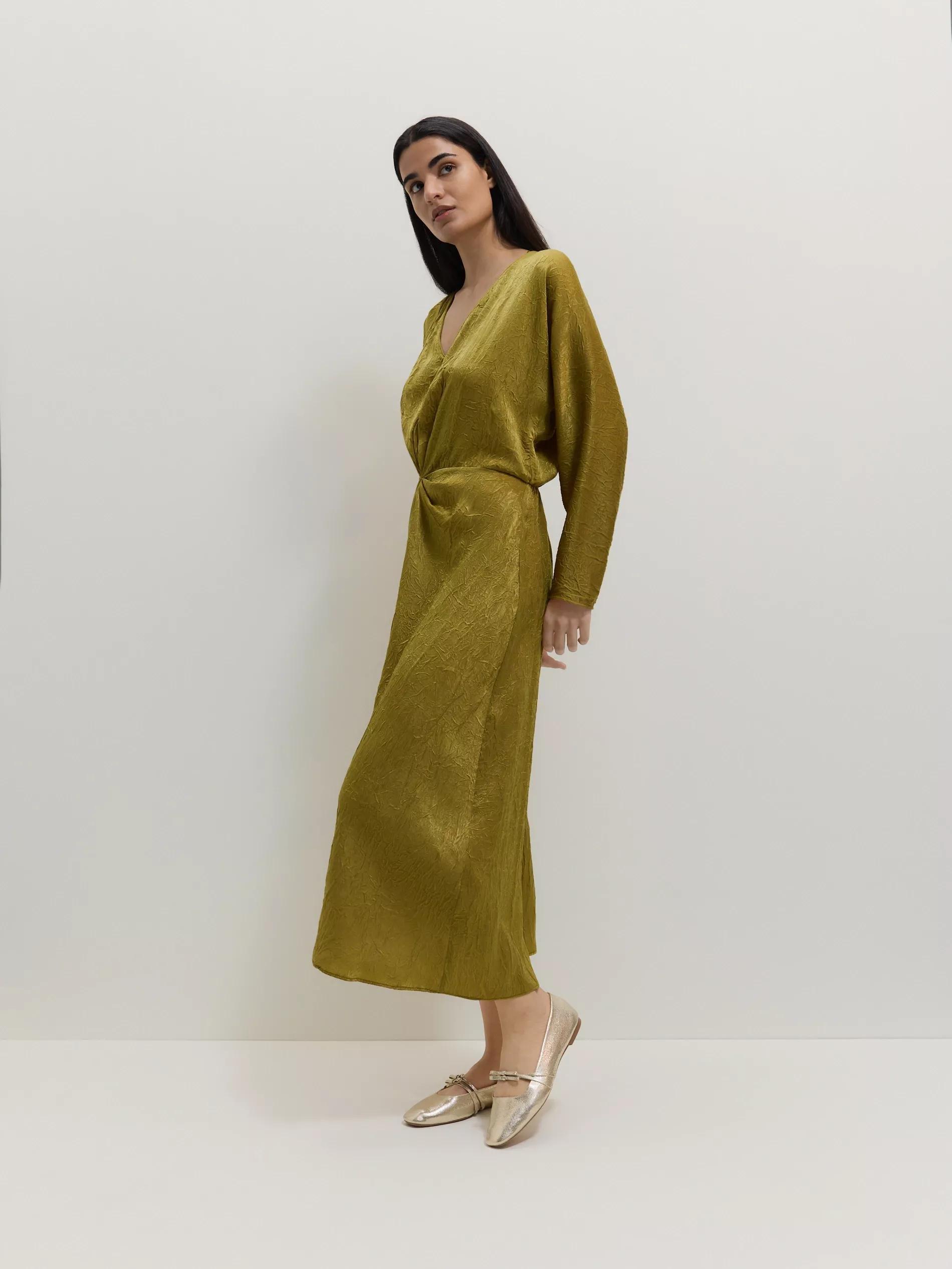 Green Maxi Dress With Crepe Details, , large image number 2