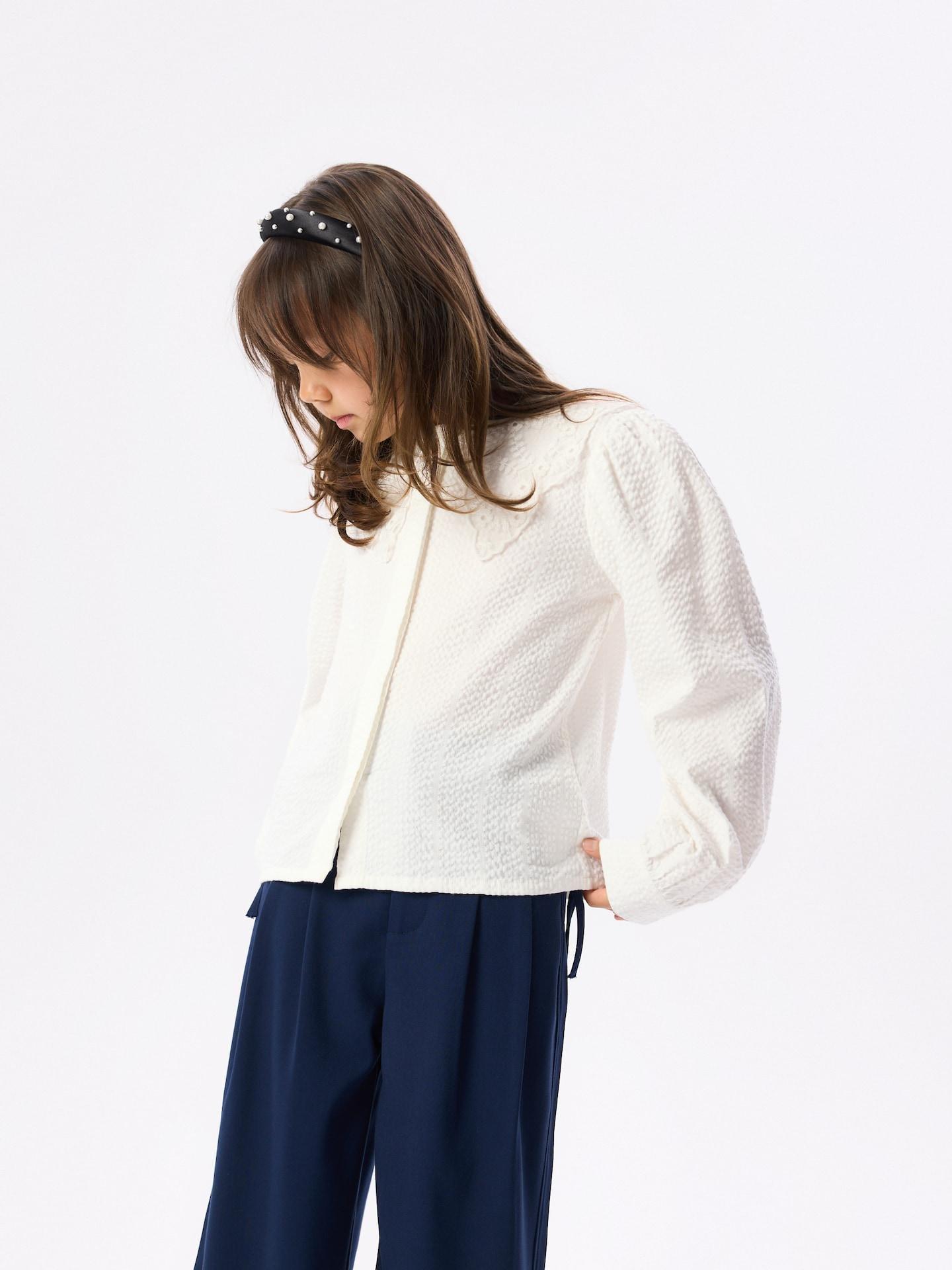 Cream Collar Shirt, Ivory, medium